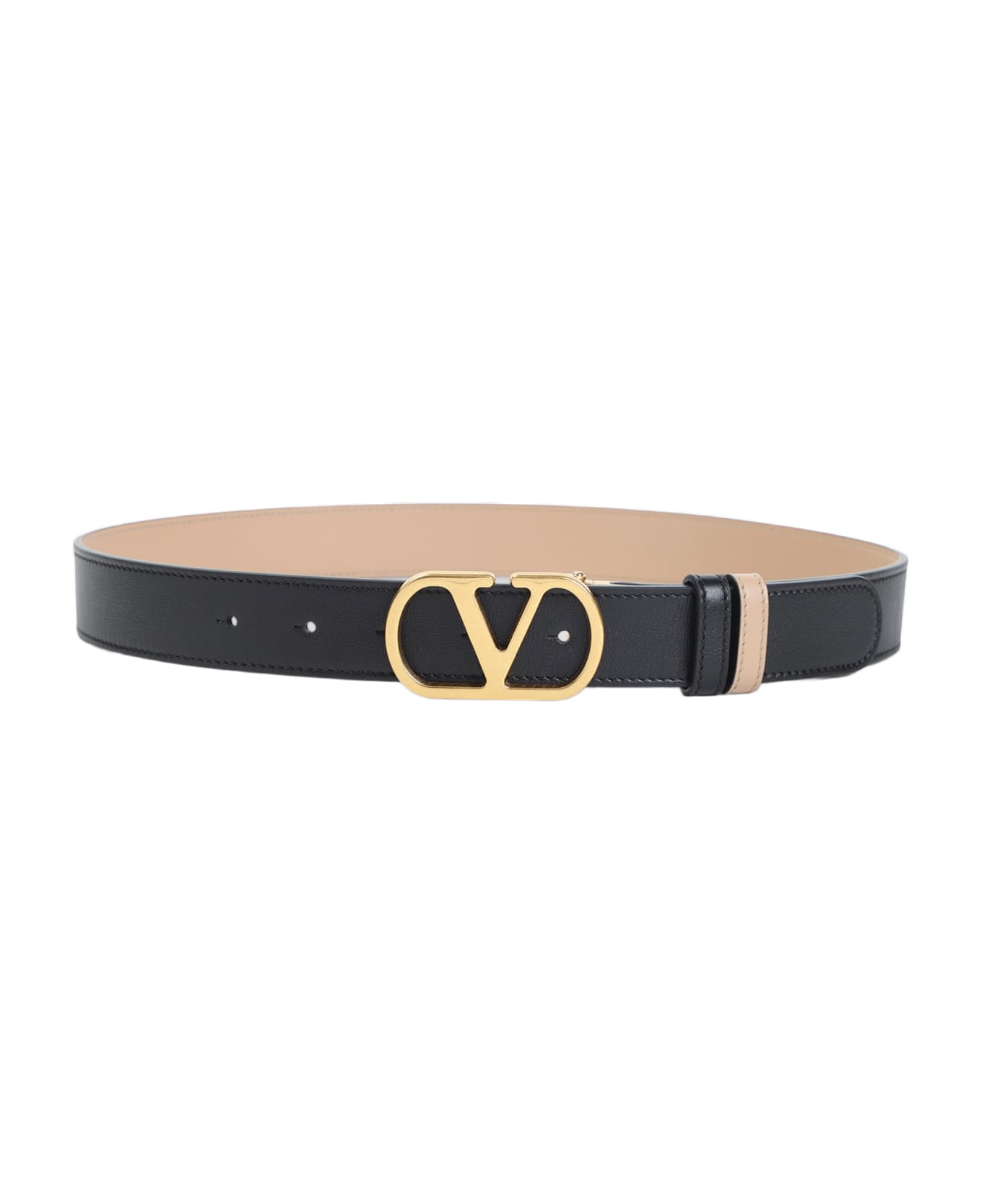 Valentino Garavani H30 Reversible Belt - Dvw Nero Rose Sand