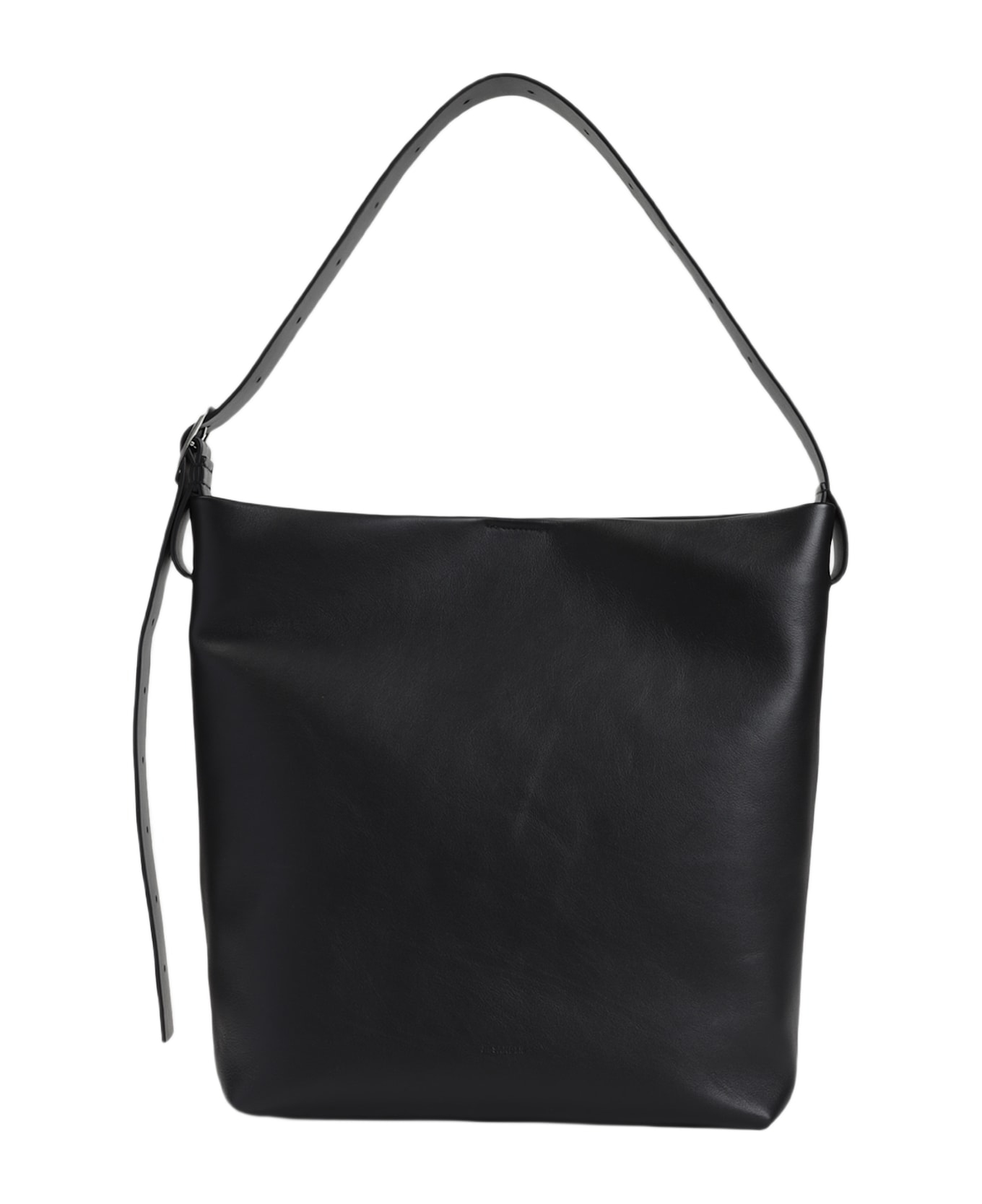 Jil Sander Square Belt Hobo Bag - Black