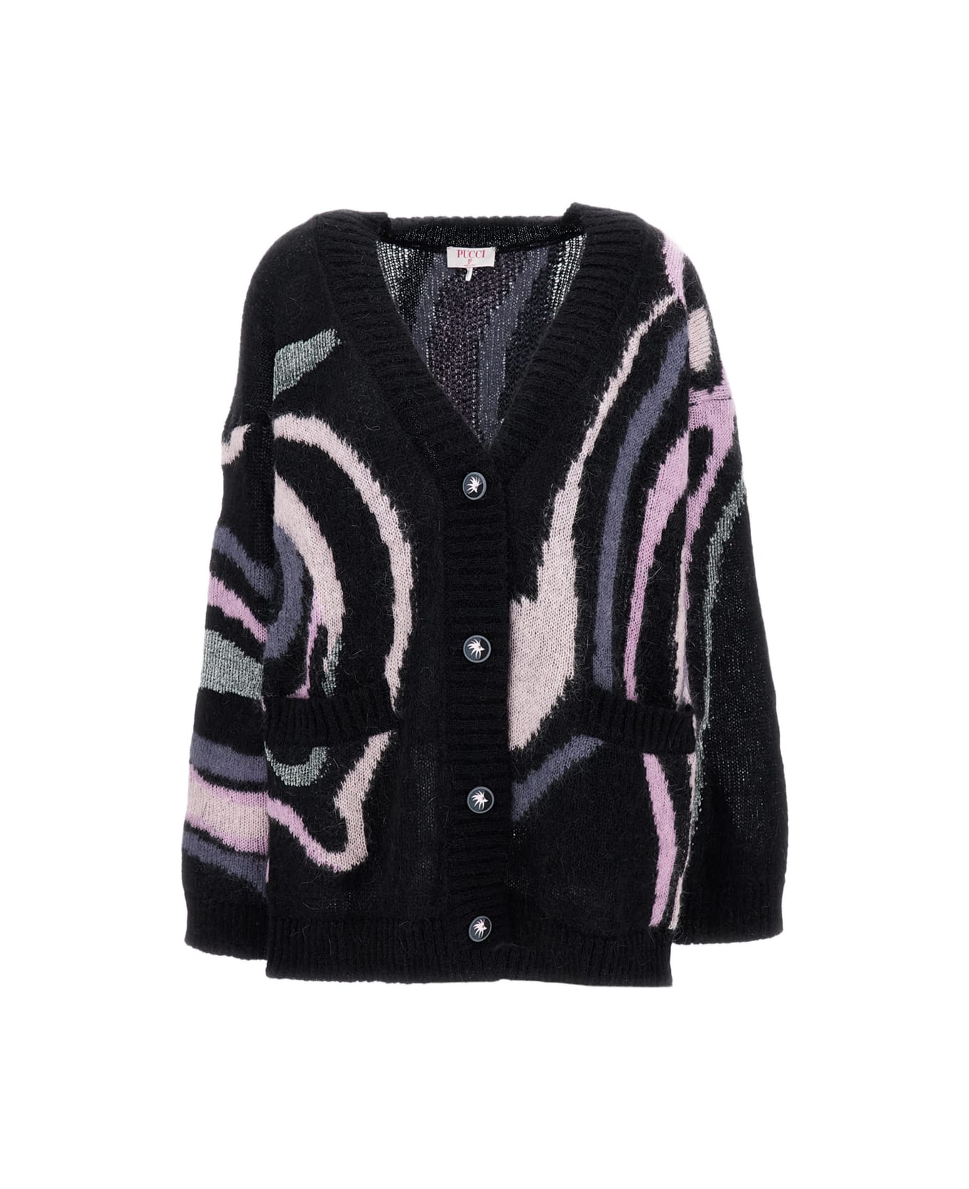 Pucci Mohair Blend Cardigan - Black ニットウェア