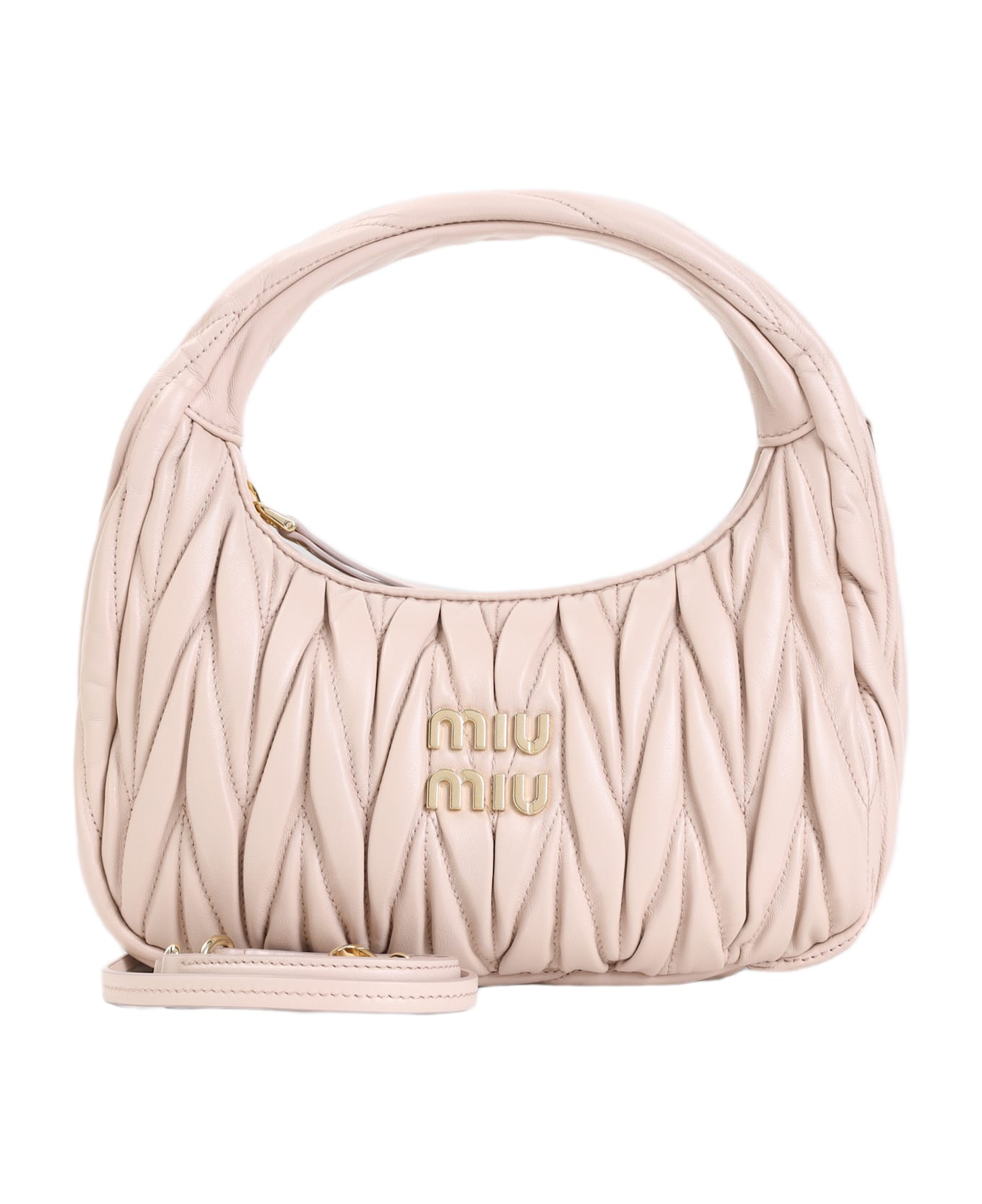 Miu Miu Powder Pink Nappa Leather Handbag - CIPRIA