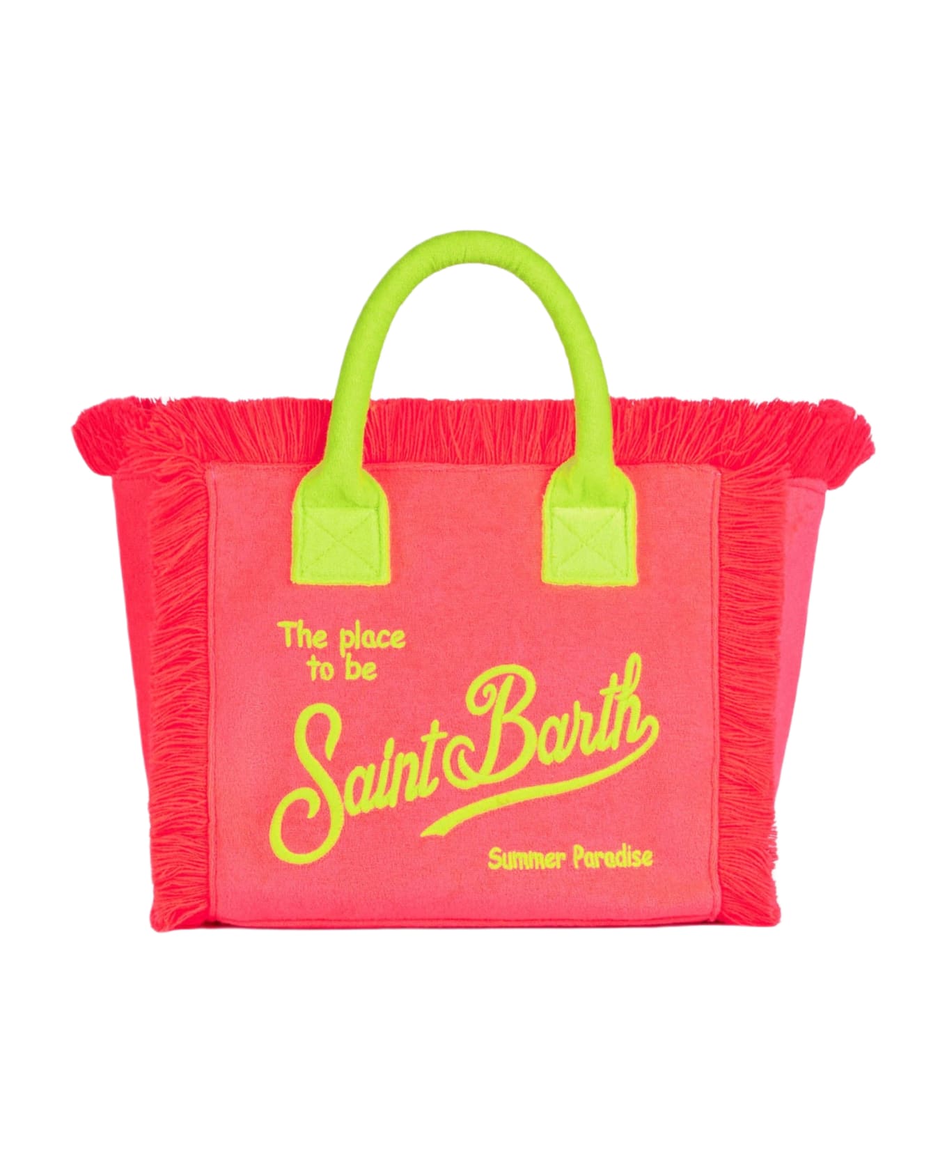 MC2 Saint Barth Colette Fuchsia Terry Handbag With Saint Barth Logo - PINK
