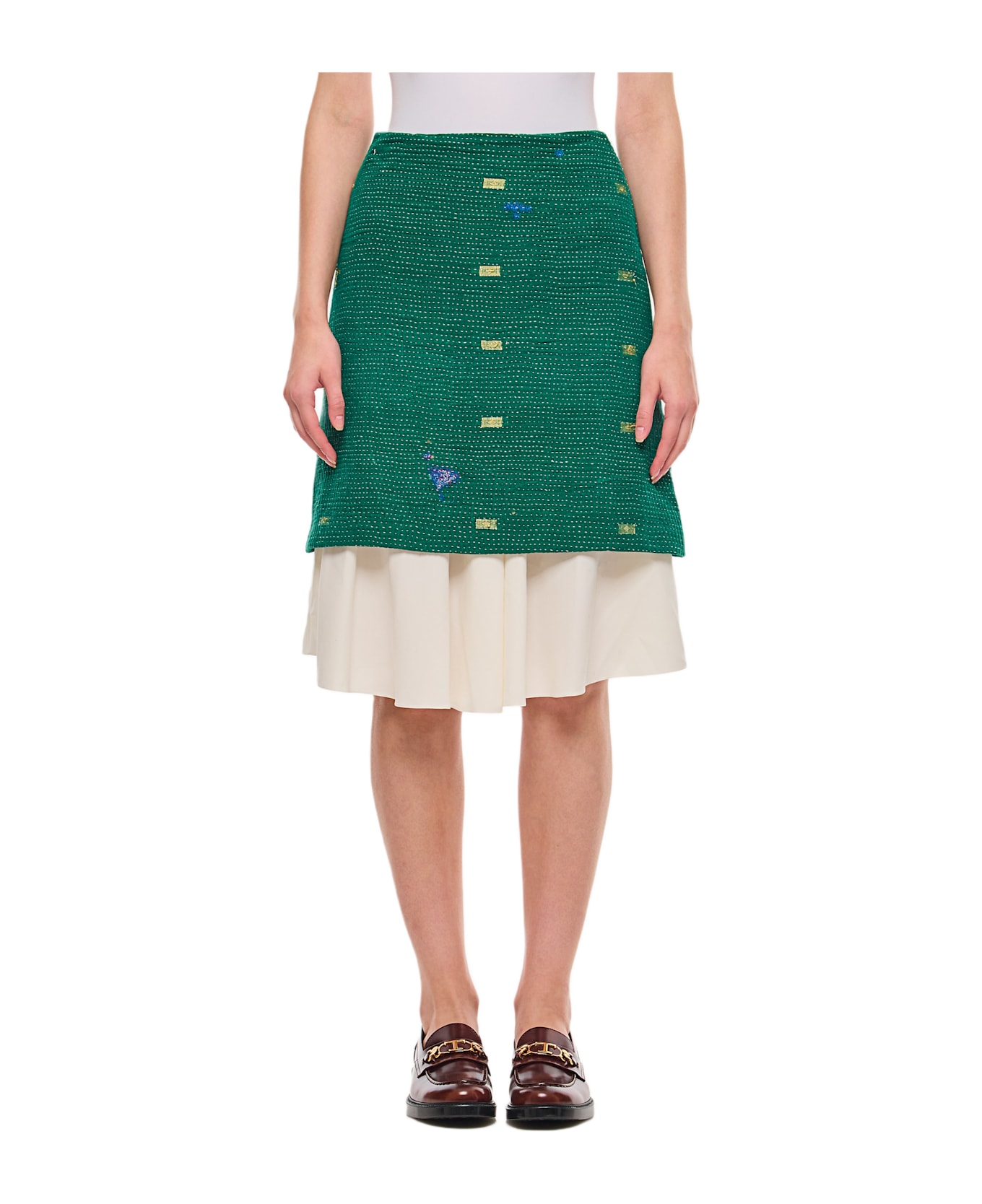 ワンピース WALES BONNER Women Mid Skirts WS23DR04PL03100 42994 IVORY WH 21269374_51316233_1000.jpg