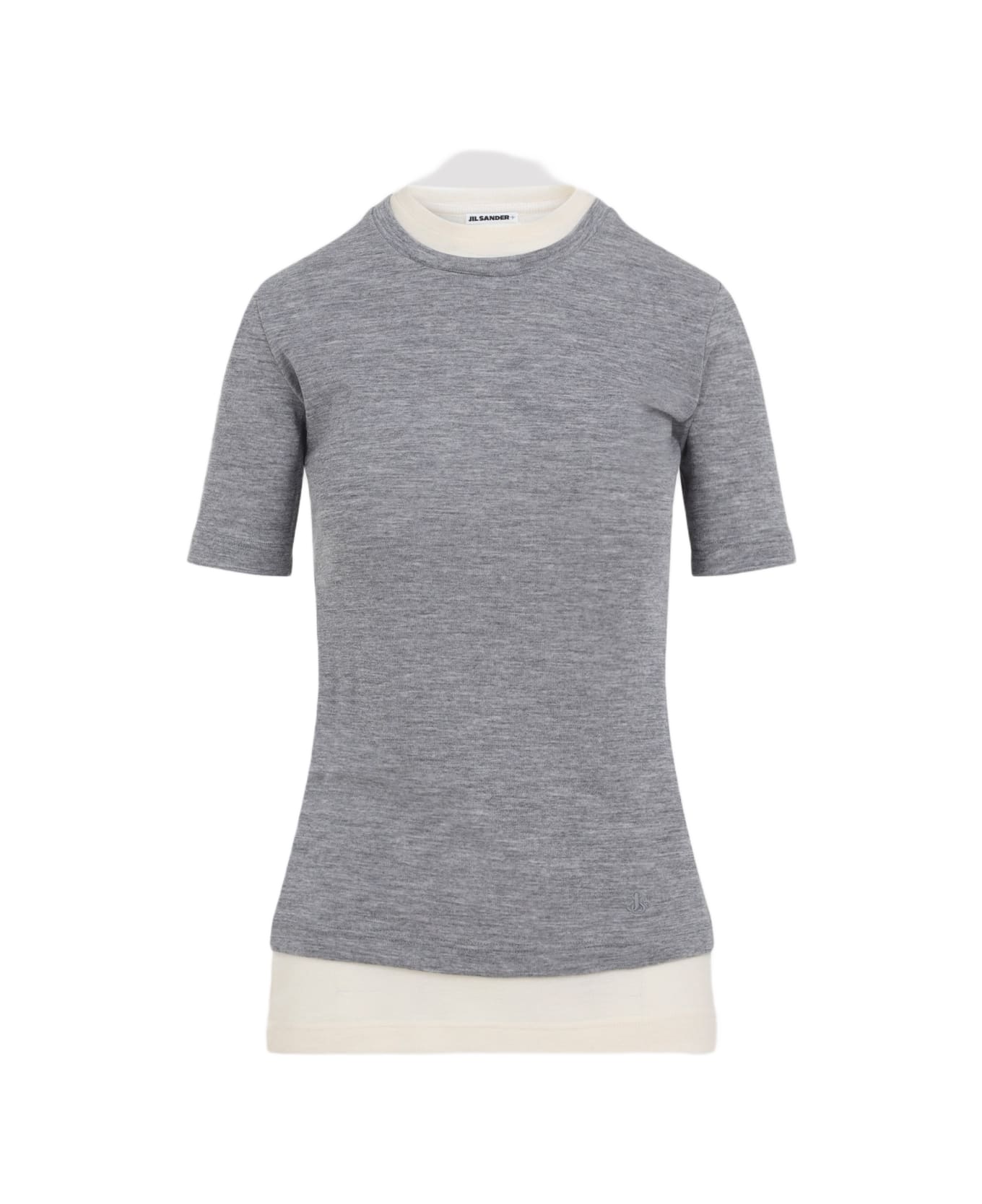 Jil Sander + Wool Top - Grey Bone