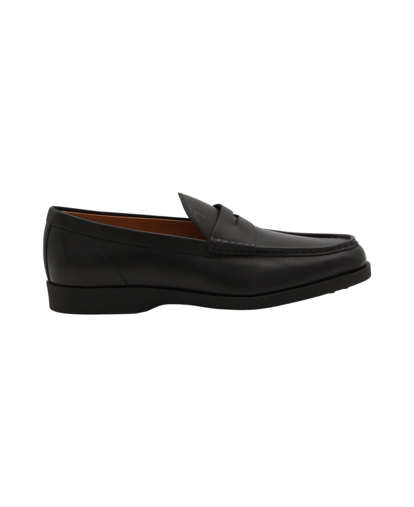 Tod's Black Leather Loafers - Black