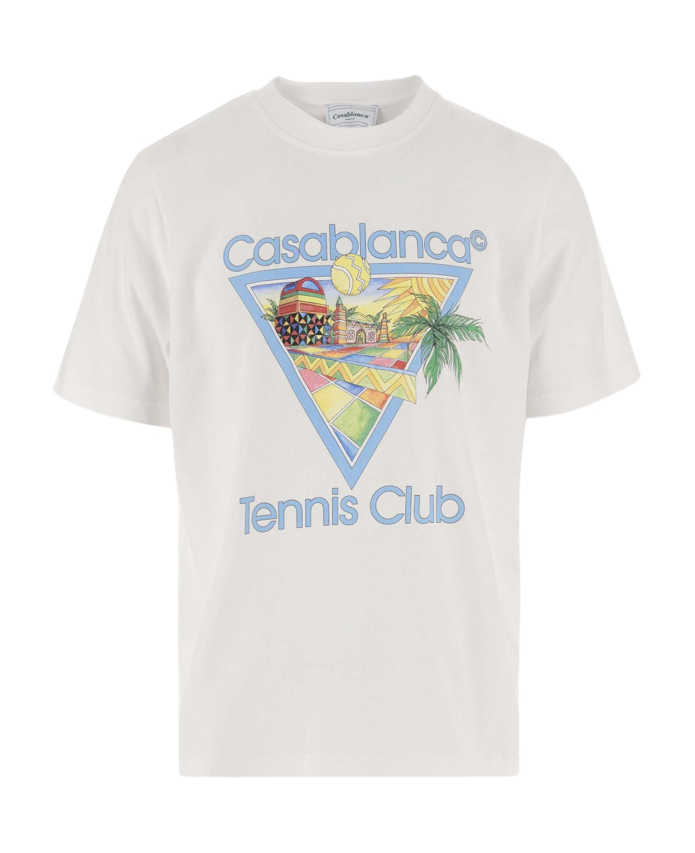 Casablanca T-shirt Afro Cubism Tennis Club - WHITE シャツ