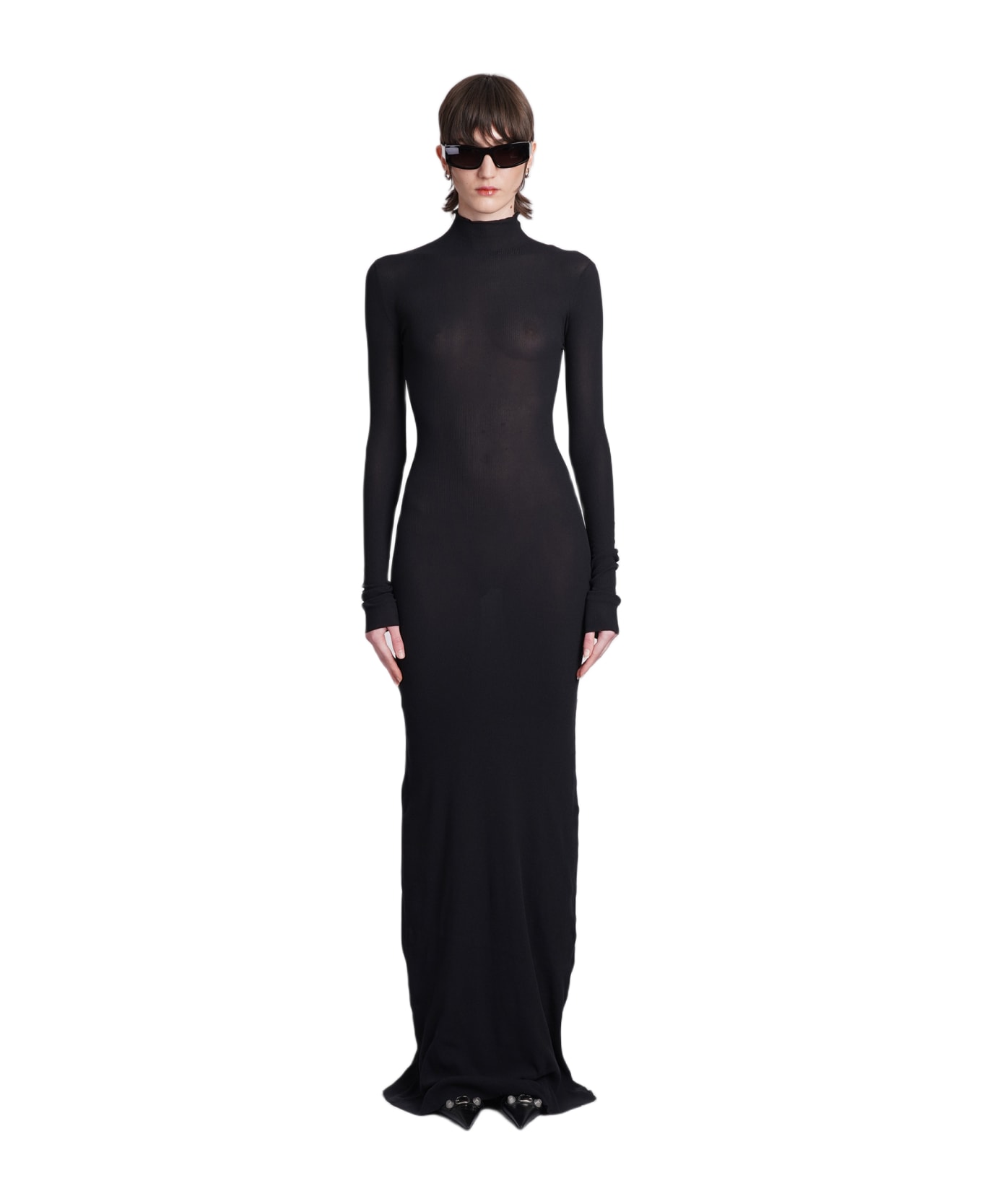 Balenciaga Dress In Black Polyamide - black