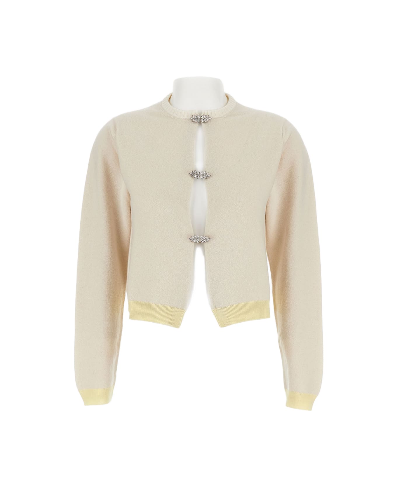 Barrie Rhinestone Cardigan - White