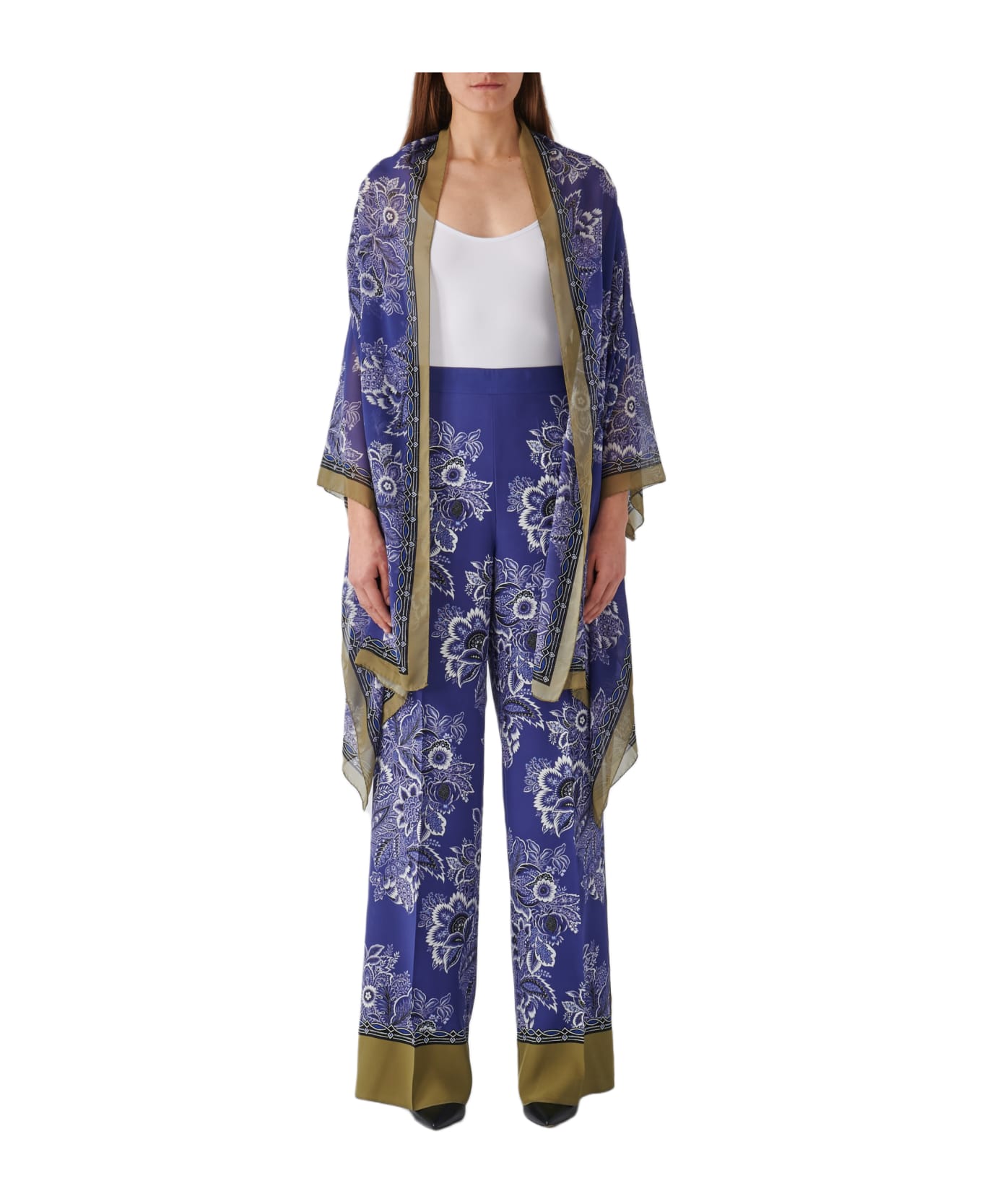 Etro Jacket Kimono Jacket - STAMPA FONDO BLU