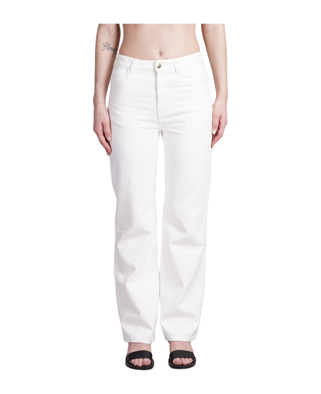 Chloé Jeans In White Cotton - white