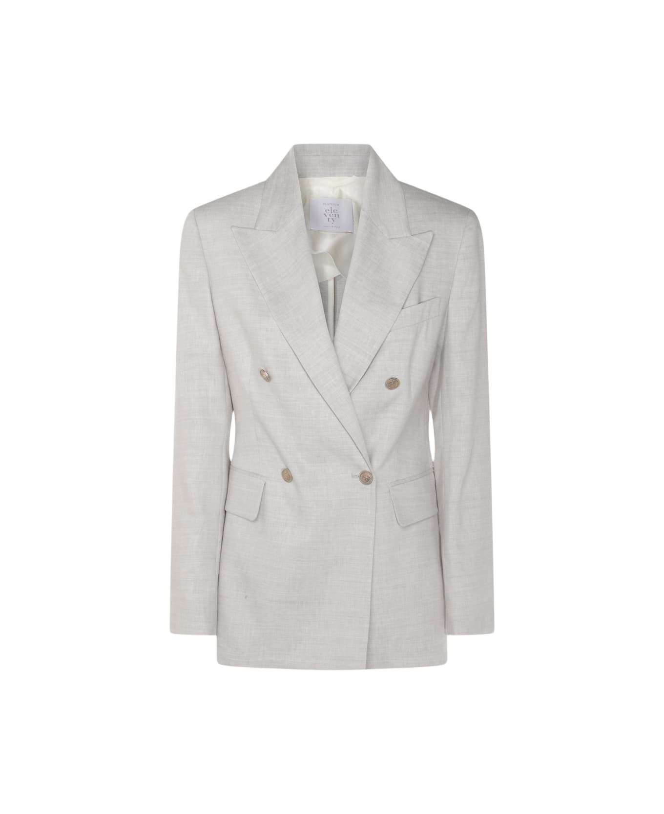 Eleventy White Linen Blazer