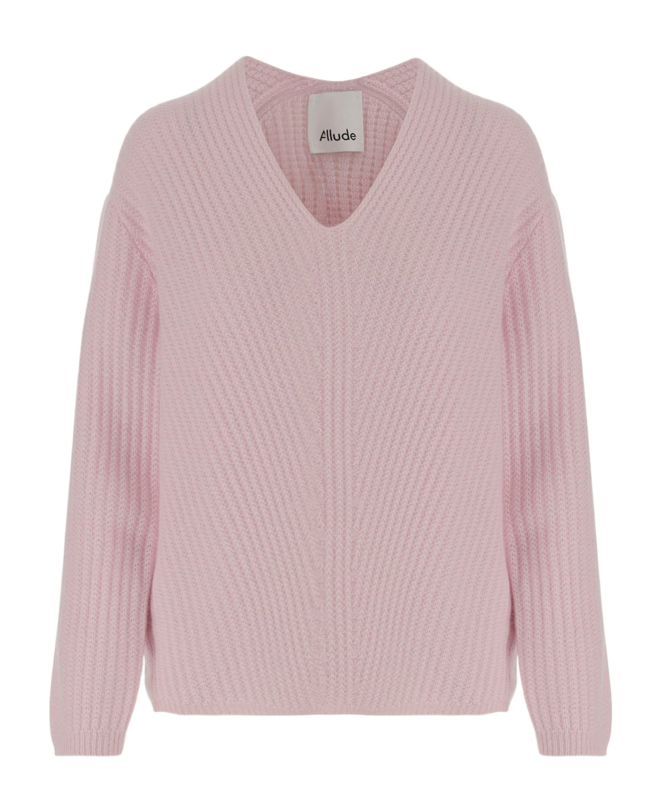 Allude Ribbed Cashmere Pullover - Pink