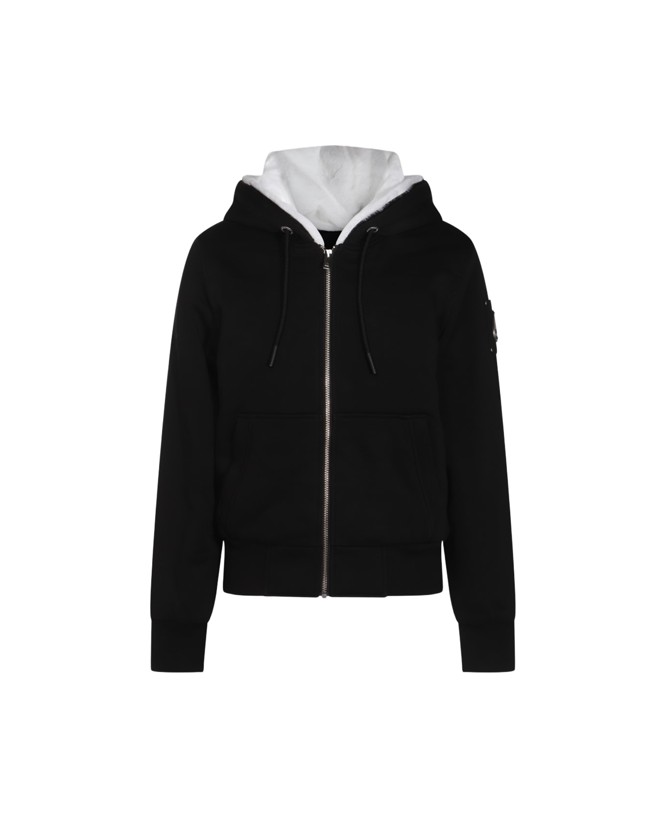 Moose Knuckles Black And White Cotton Casual Jacket - Black