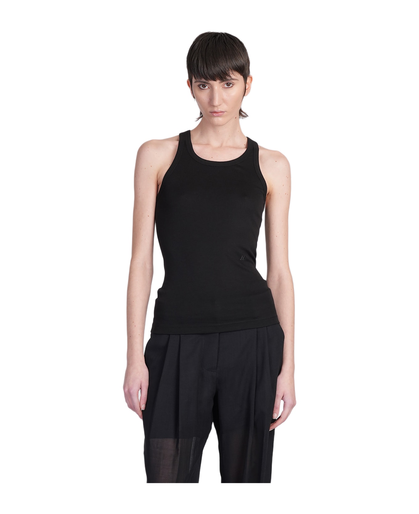 Helmut Lang Tank Top In Black Cotton - black
