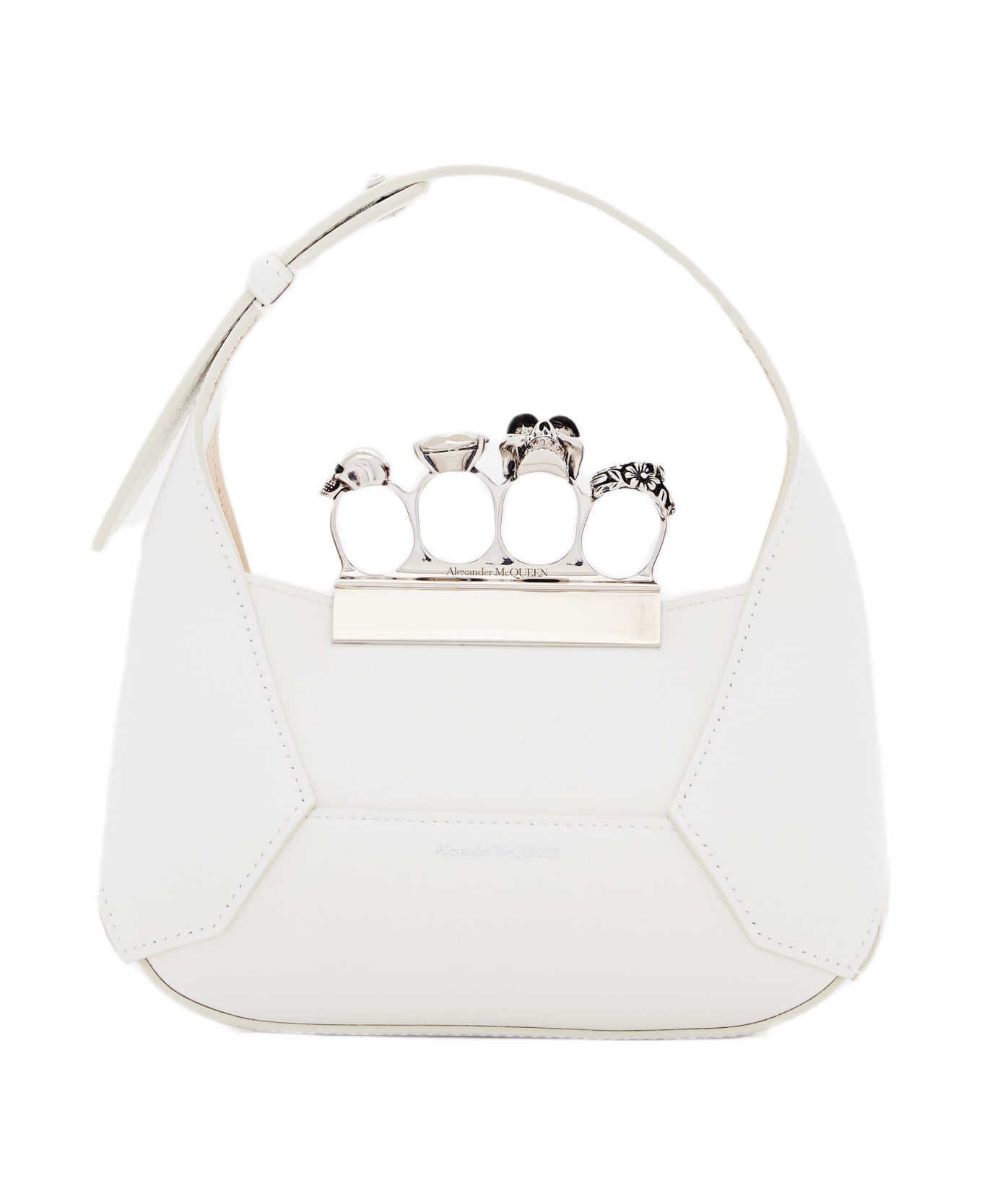 ハンドバッグ ALEXANDER MCQUEEN SAND LEATHER MINI JEWELLED HOBO HANDBAG 19177788_58384506_600.jpg
