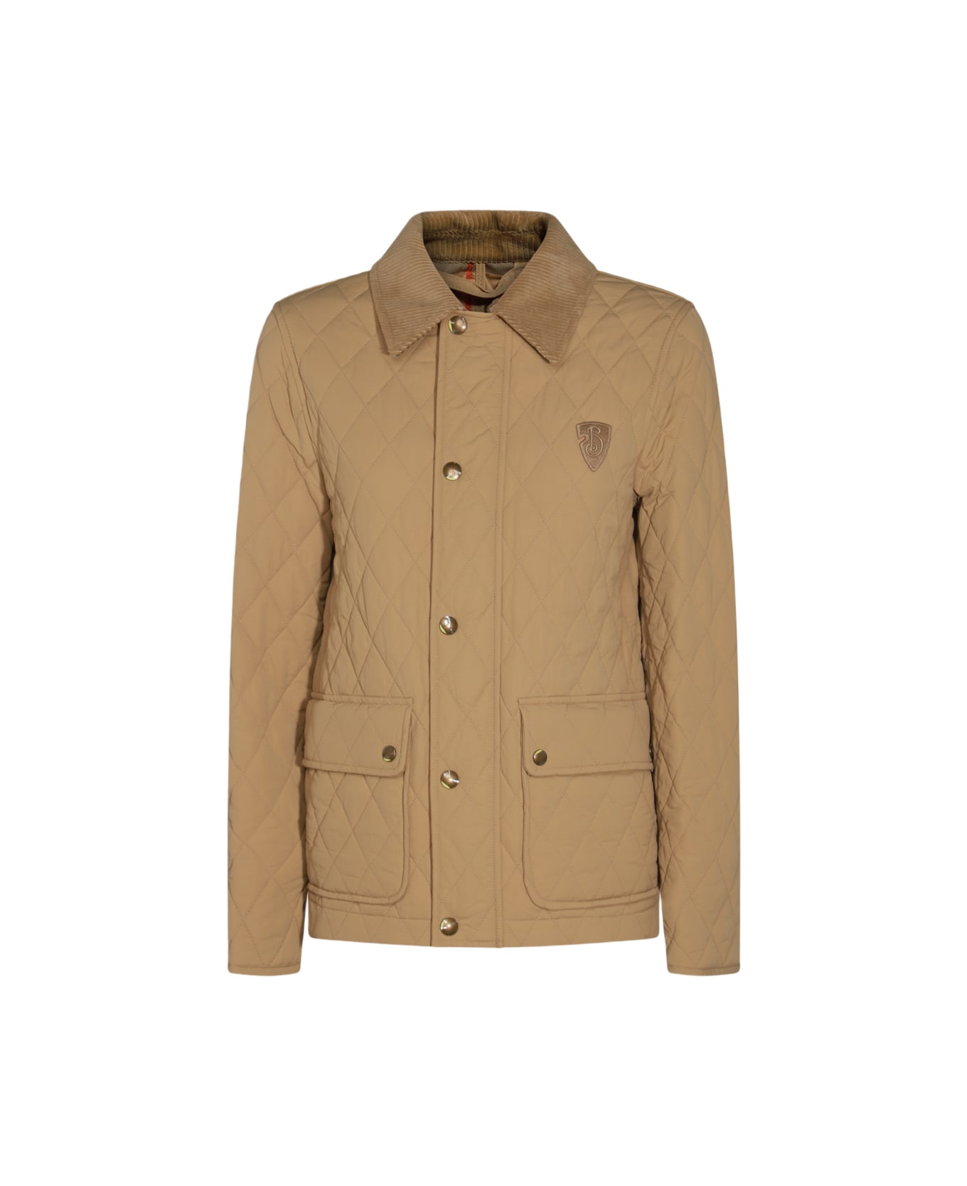 Burberry Beige Down Jacket - FLAX