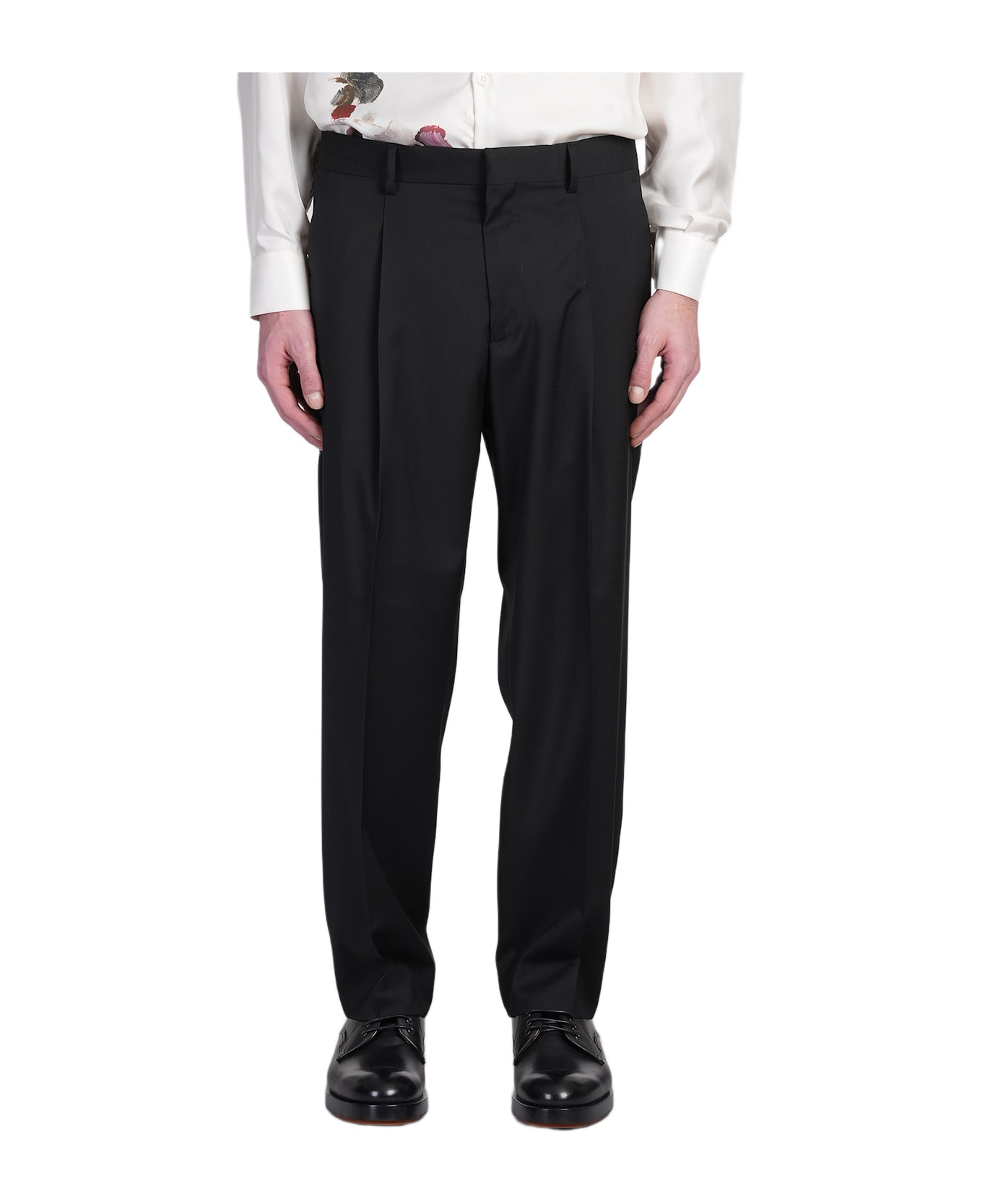 costumein Vincent Pants In Black Wool - black