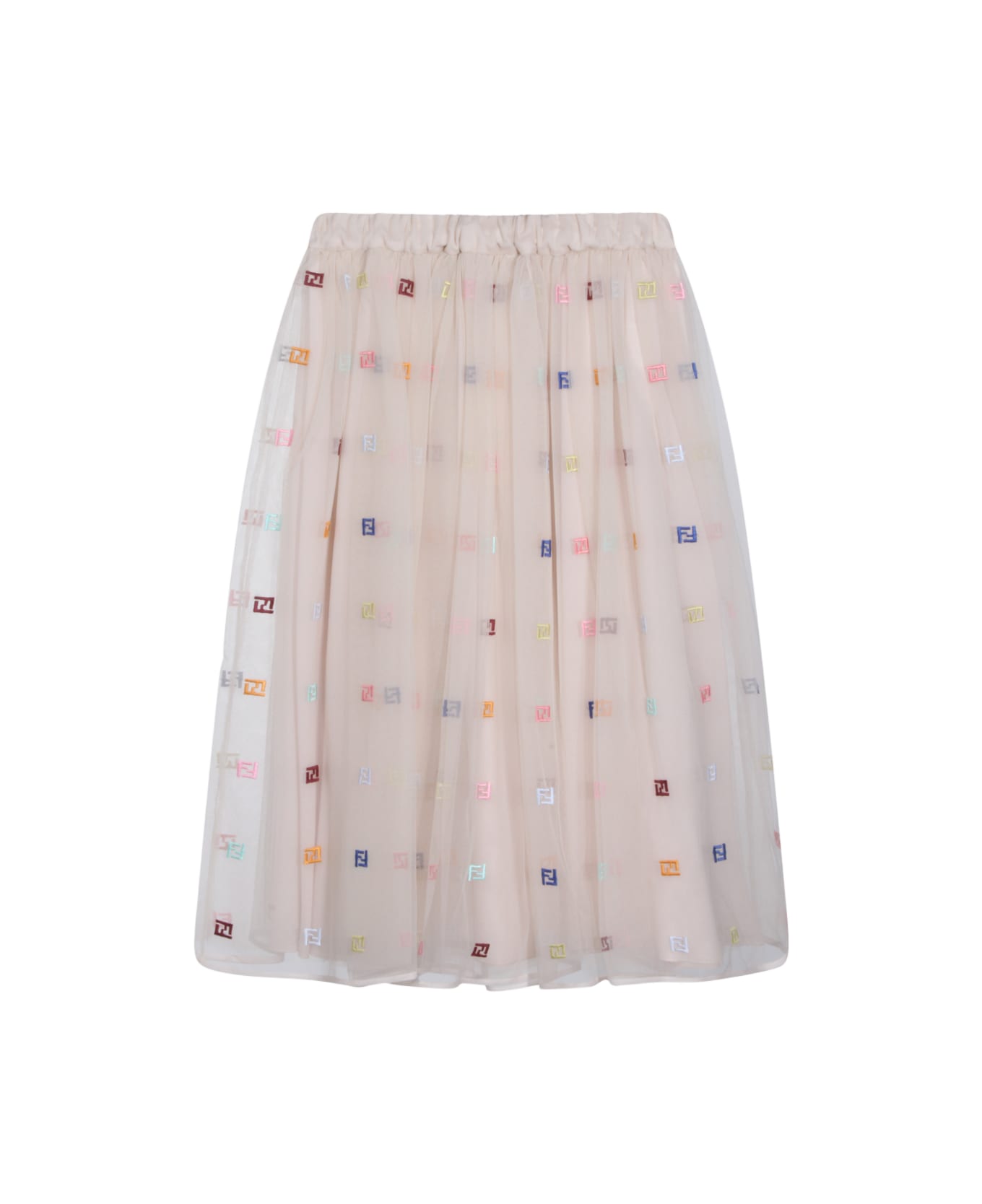 Fendi Linen Tulle Midi Skirt - LINEN