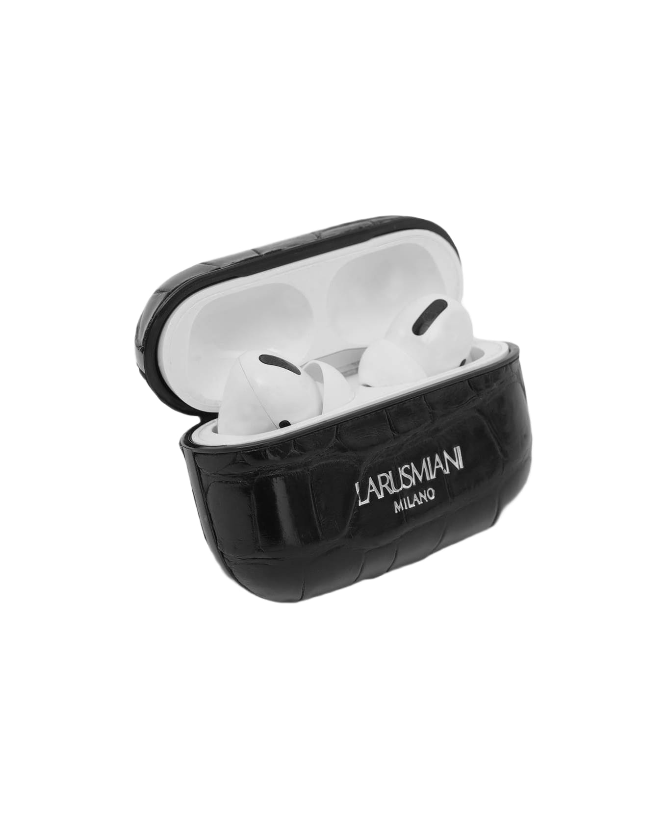 Larusmiani Alligator Airpods Second Skin Accessory - Black