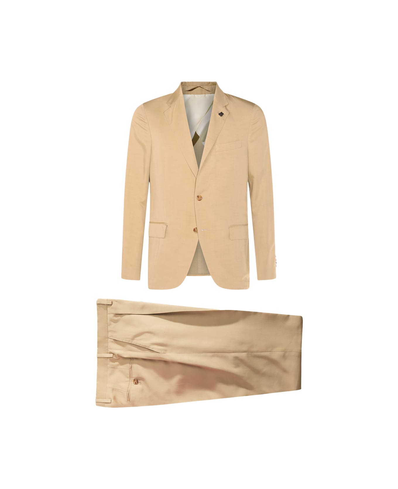 Lardini Beige Viscose Suits - Beige