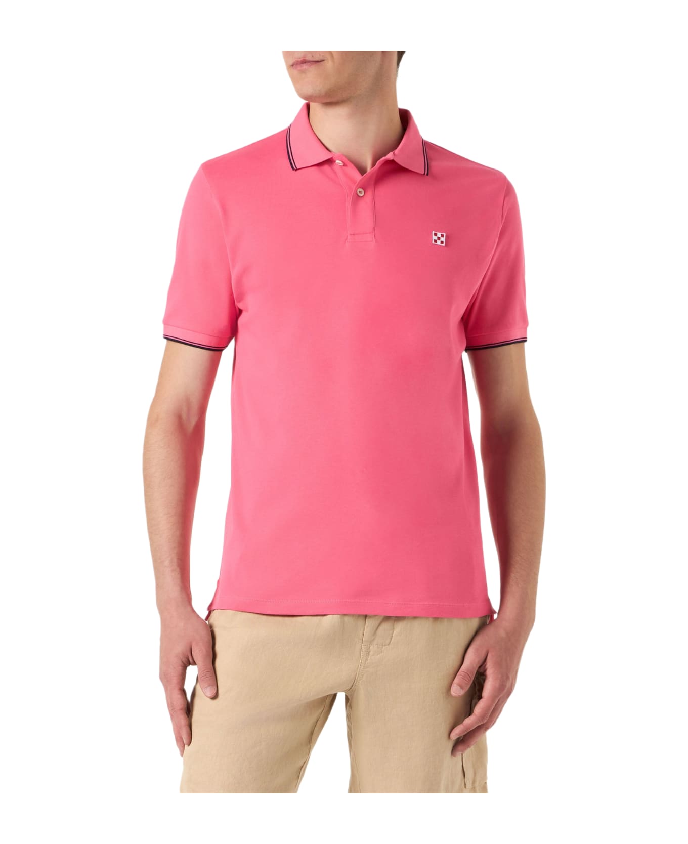 MC2 Saint Barth Man Fluo Pink Polo Piquet - PINK