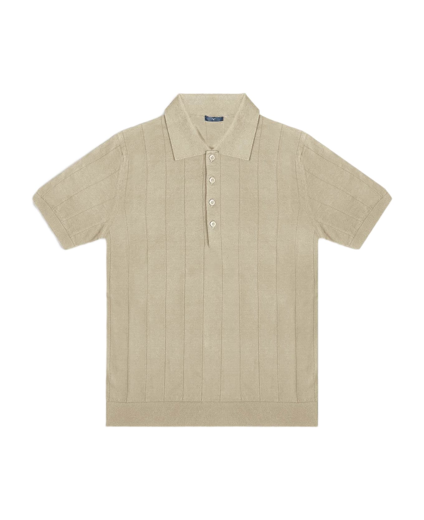 Larusmiani Linen And Cotton Polo Saint Tropez Sweater - Beige