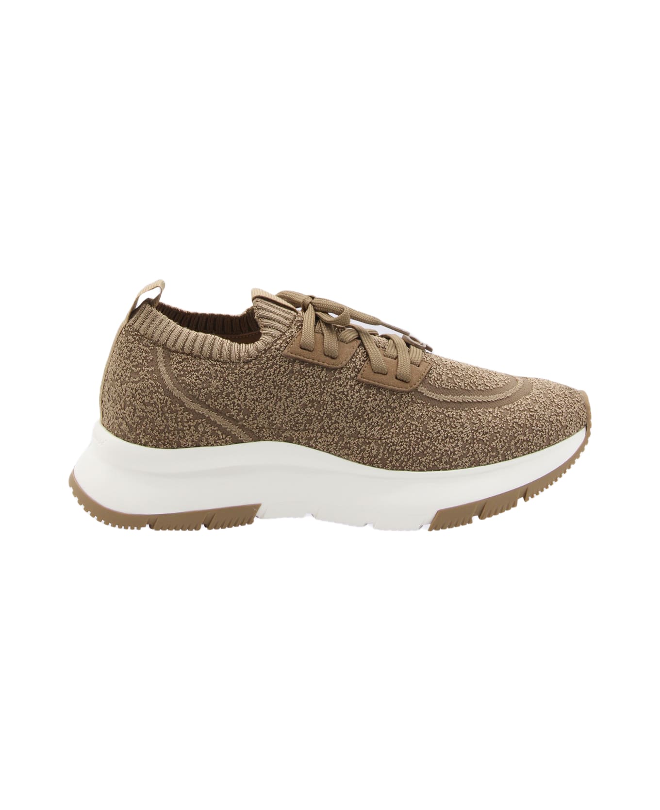 Gianvito Rossi Camel Canvas Sneakers - Brown スニーカー
