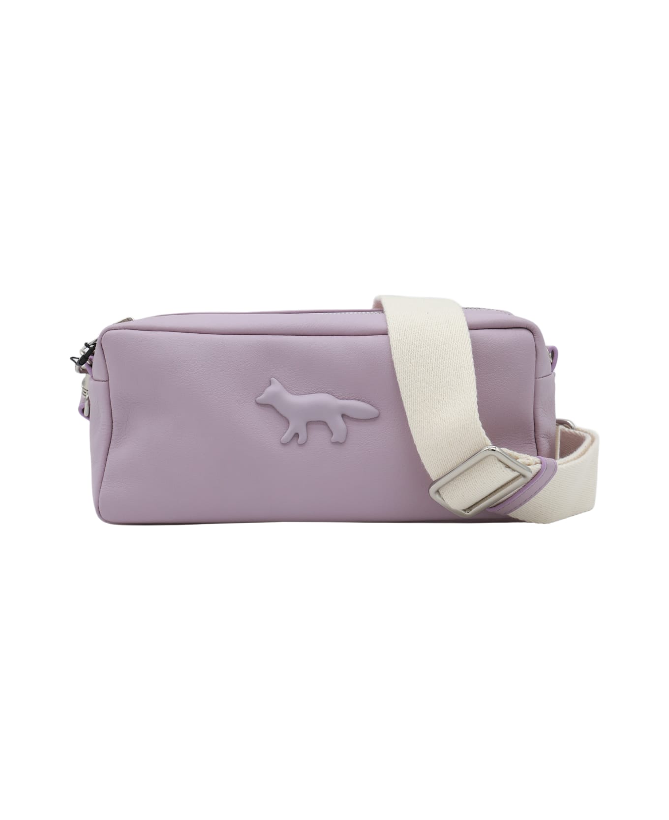 Maison Kitsuné Lilac Leather Shoulder Bag - Purple ショルダーバッグ