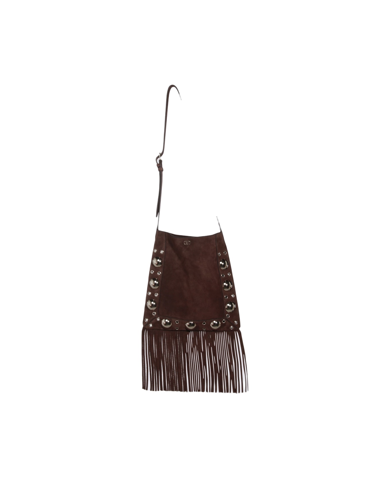 Valentino Garavani Brown Nellcote Suede Crossbody Bag - Dark Brown