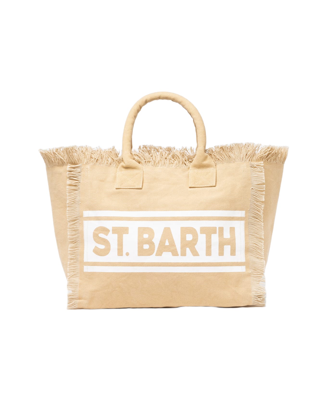 MC2 Saint Barth Beige Cotton Canvas Vanity Shoulder Bag