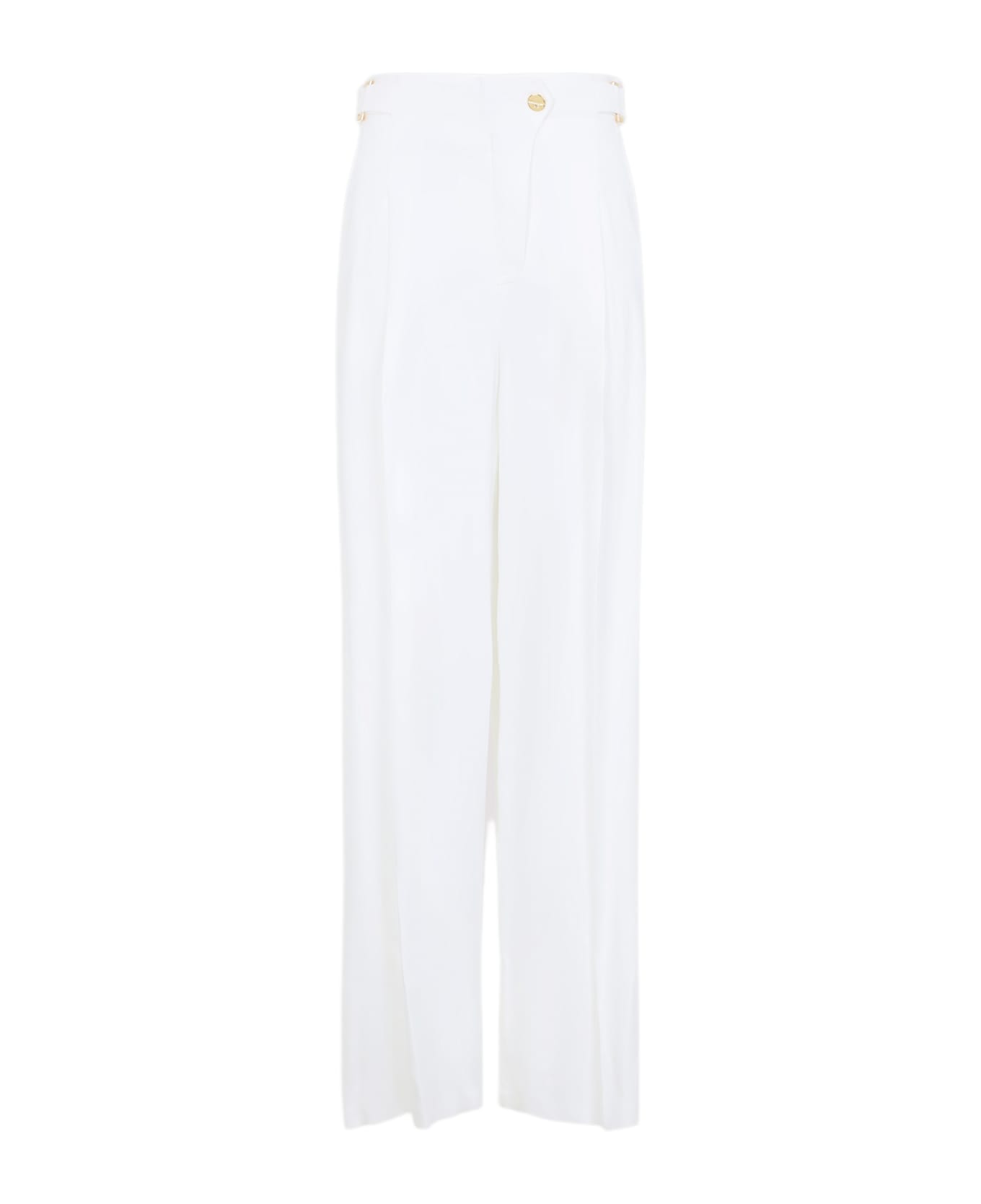 Elisabetta Franchi Linen Pants - Avorio