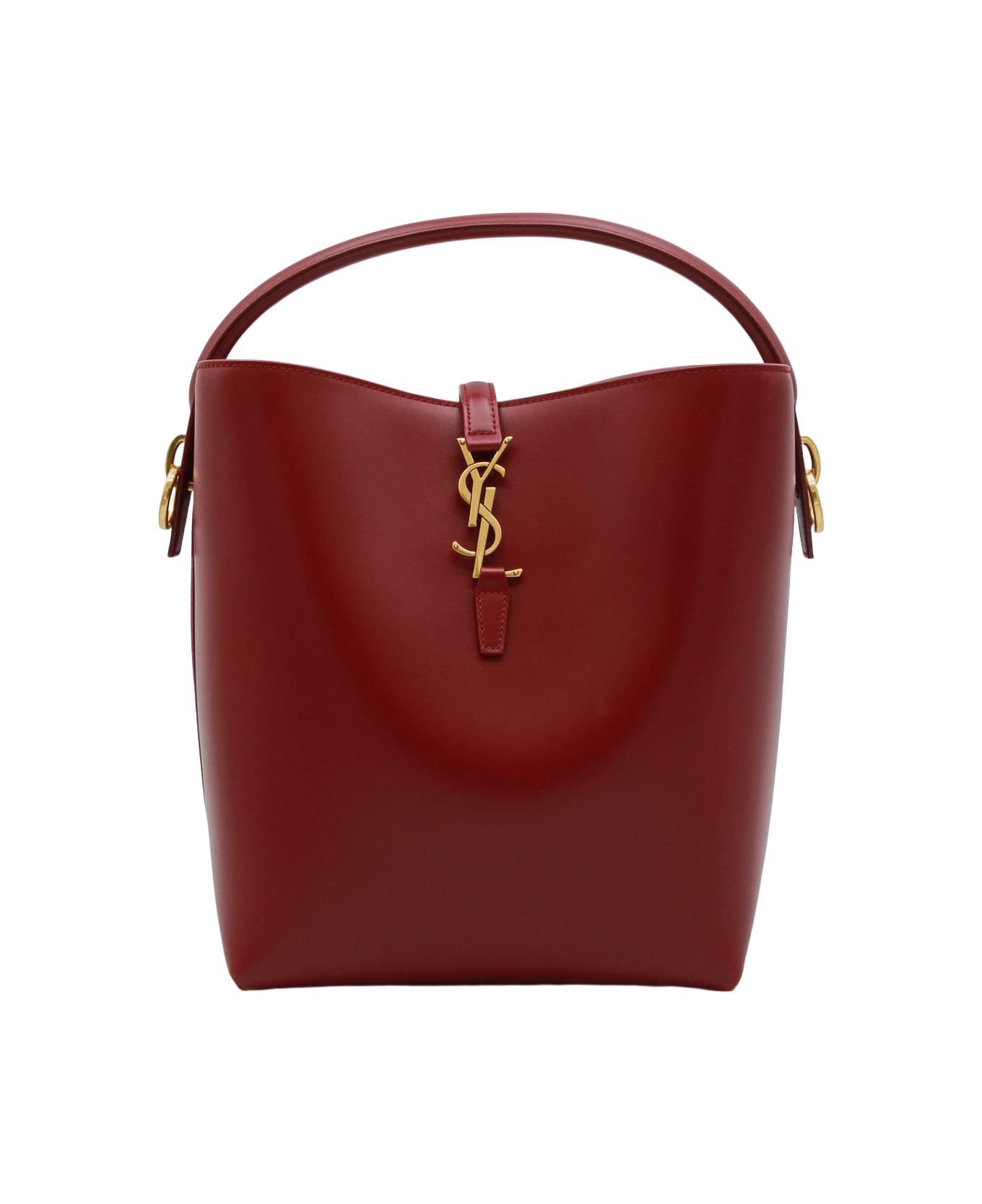 Saint Laurent Red Leather Le 37 Satchel - BORDEAUX