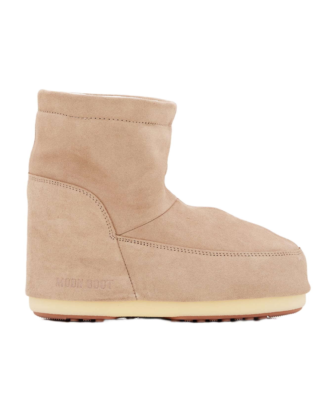 Moon Boot Mb Icon Low Nolace Suede Mid Boots - Beige