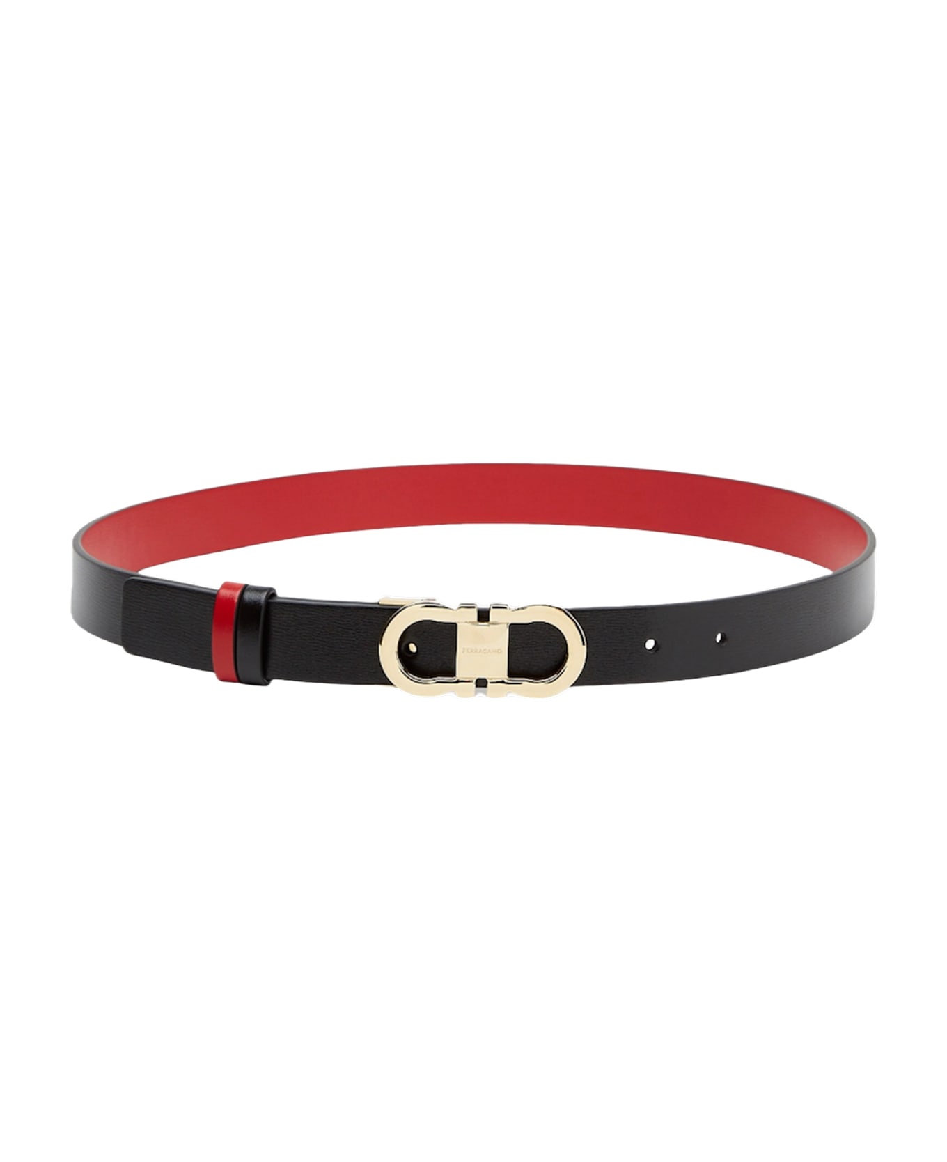 Ferragamo Reversible Gancini Belt - Red