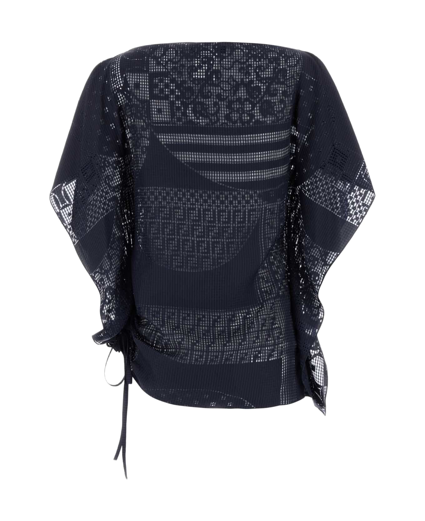 Fendi Navy Blue Viscose Blend Top - BLU