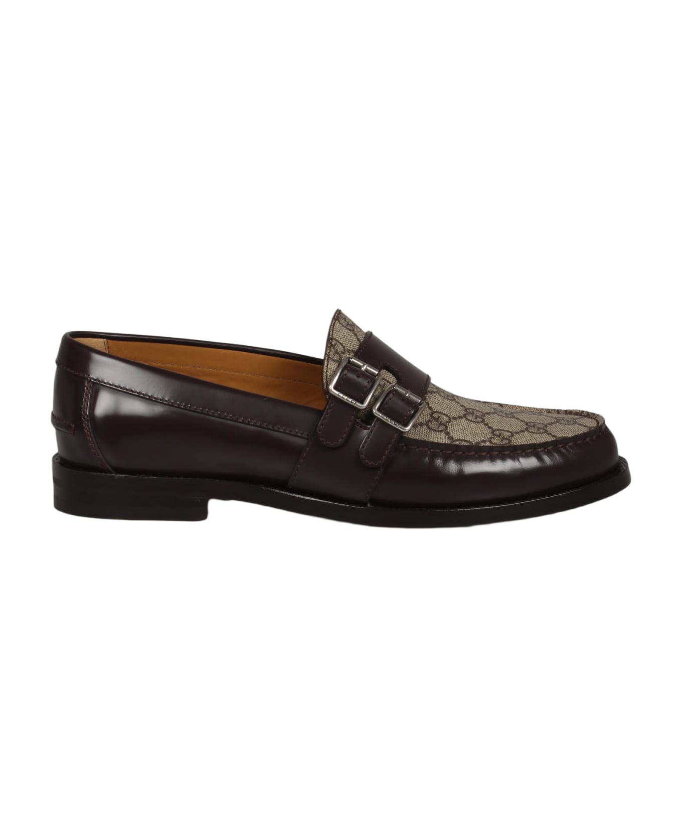 Gucci Gg Buckle Loafers - Brown ローファー＆デッキシューズ