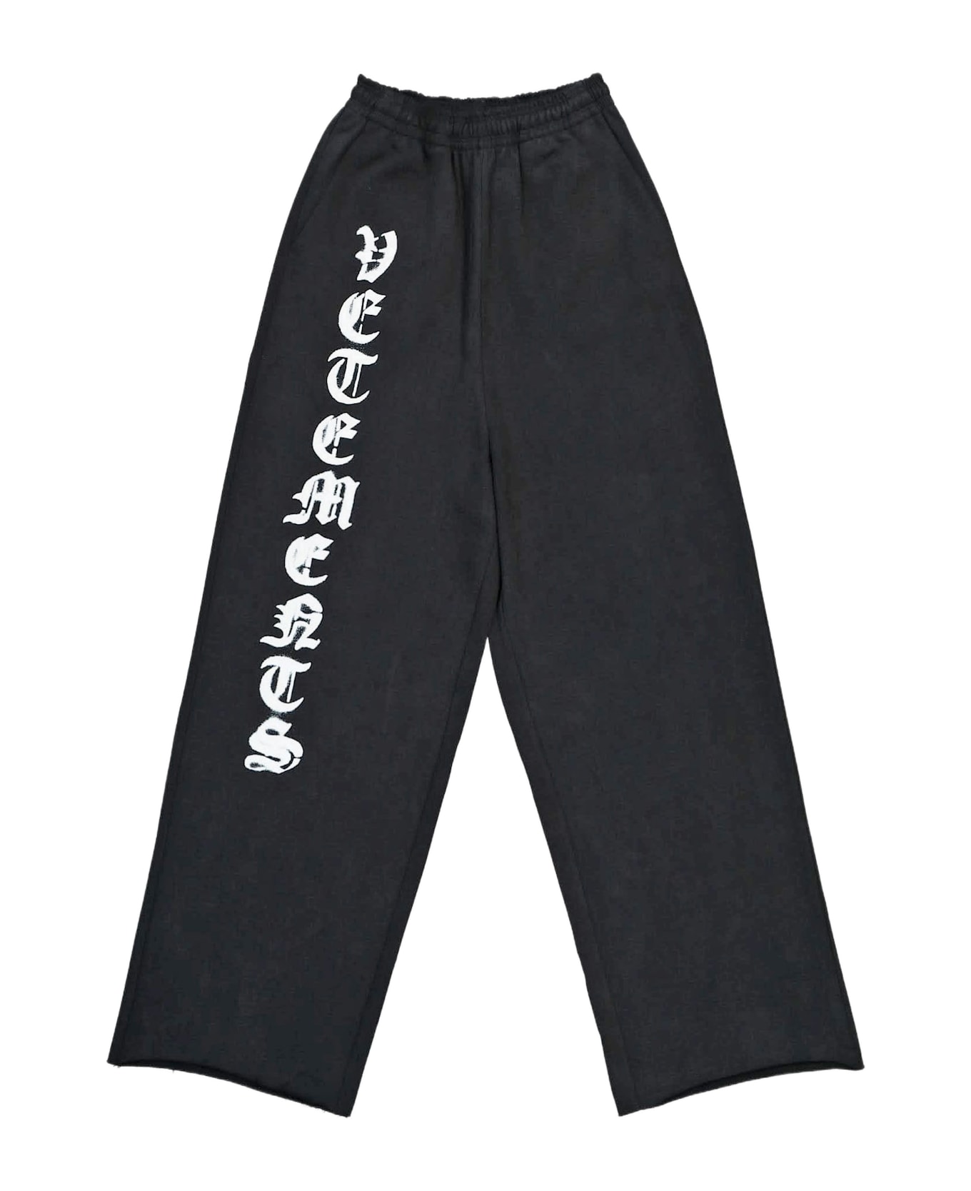 VETEMENTS Printed Cotton Trousers - Black