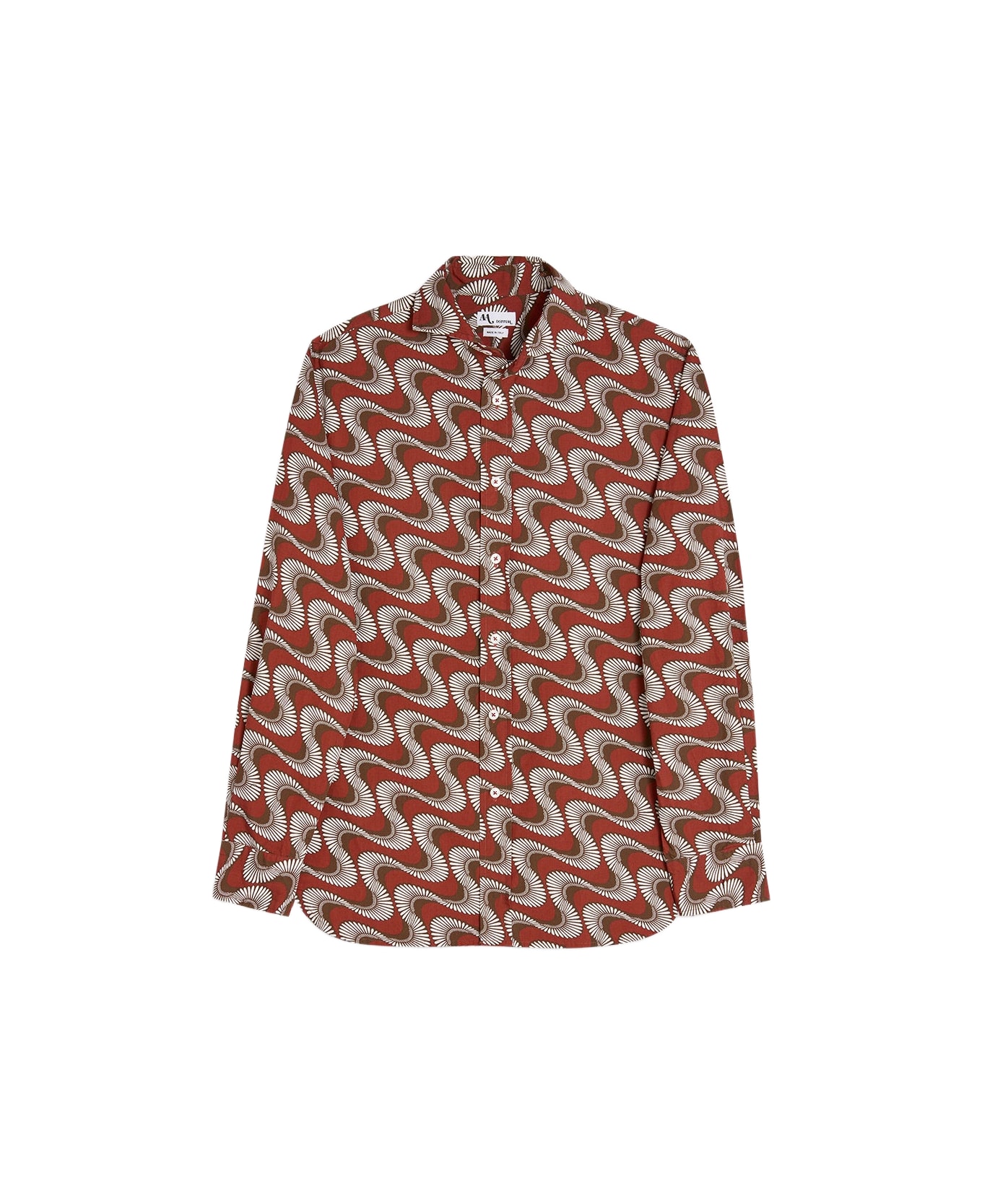 doppiaa Aalassio French Collar Printed Shirt