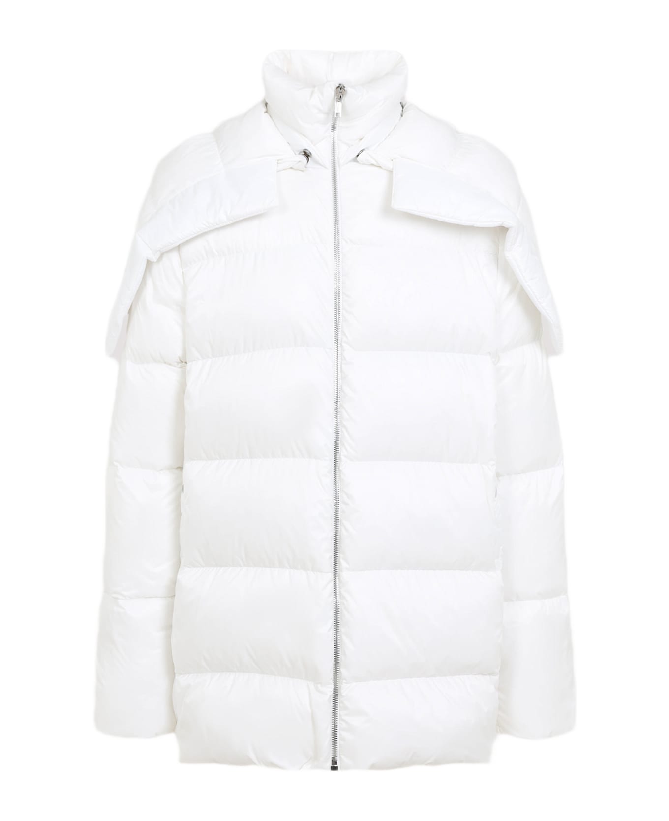 Moncler + Rick Owens Mu02d1c02 Hooded Cyclopic Coat - Milk