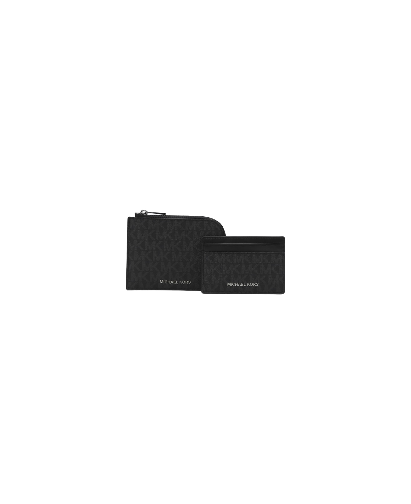 Michael Kors Hudson 2 In 1 Canvas Wallet - Black 財布