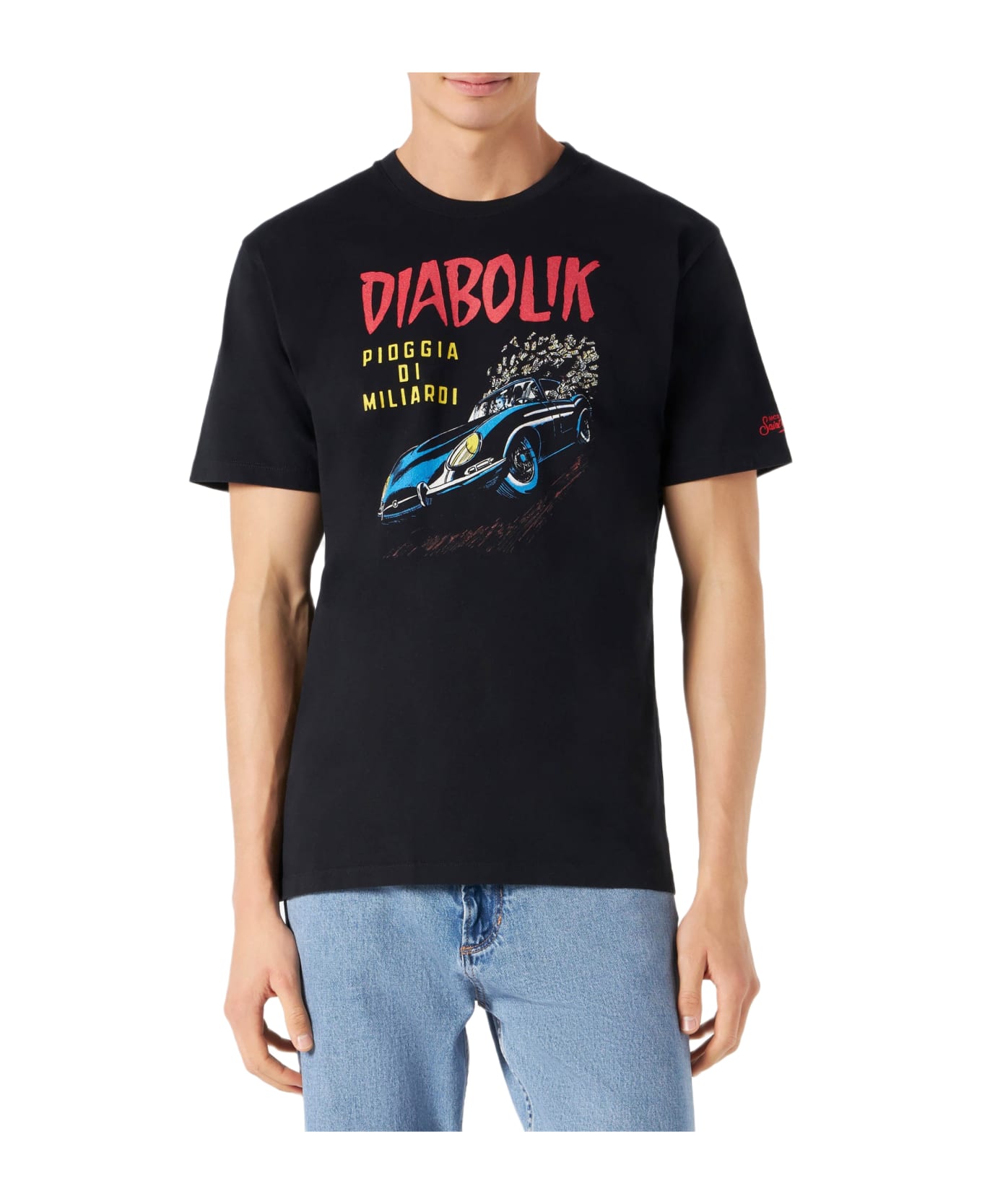 MC2 Saint Barth T-shirt Warm Cotton With Diabolik Print | Diabolik Special Edition - BLACK