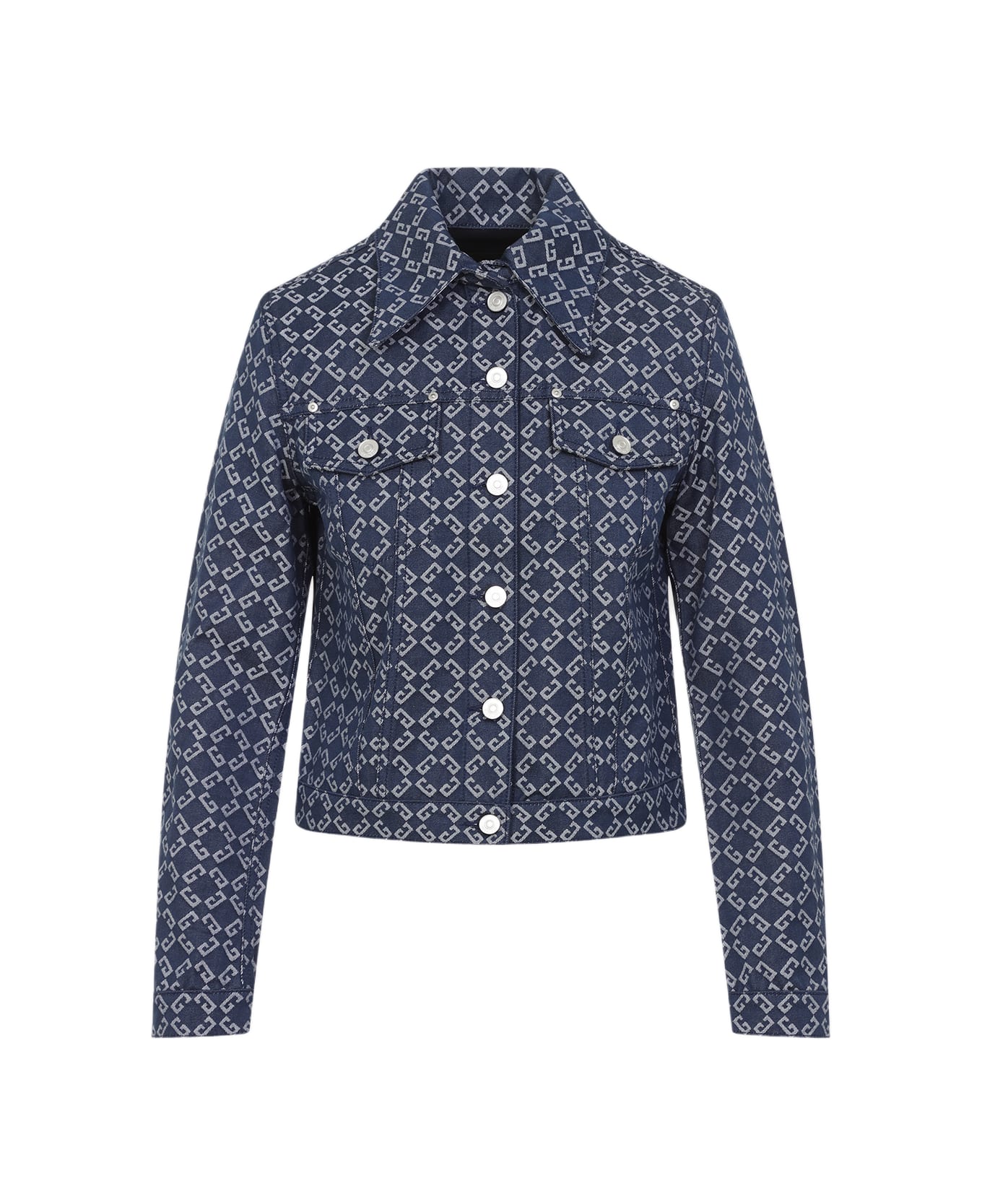 Givenchy Monogram Denim Jacket - Denim Blue