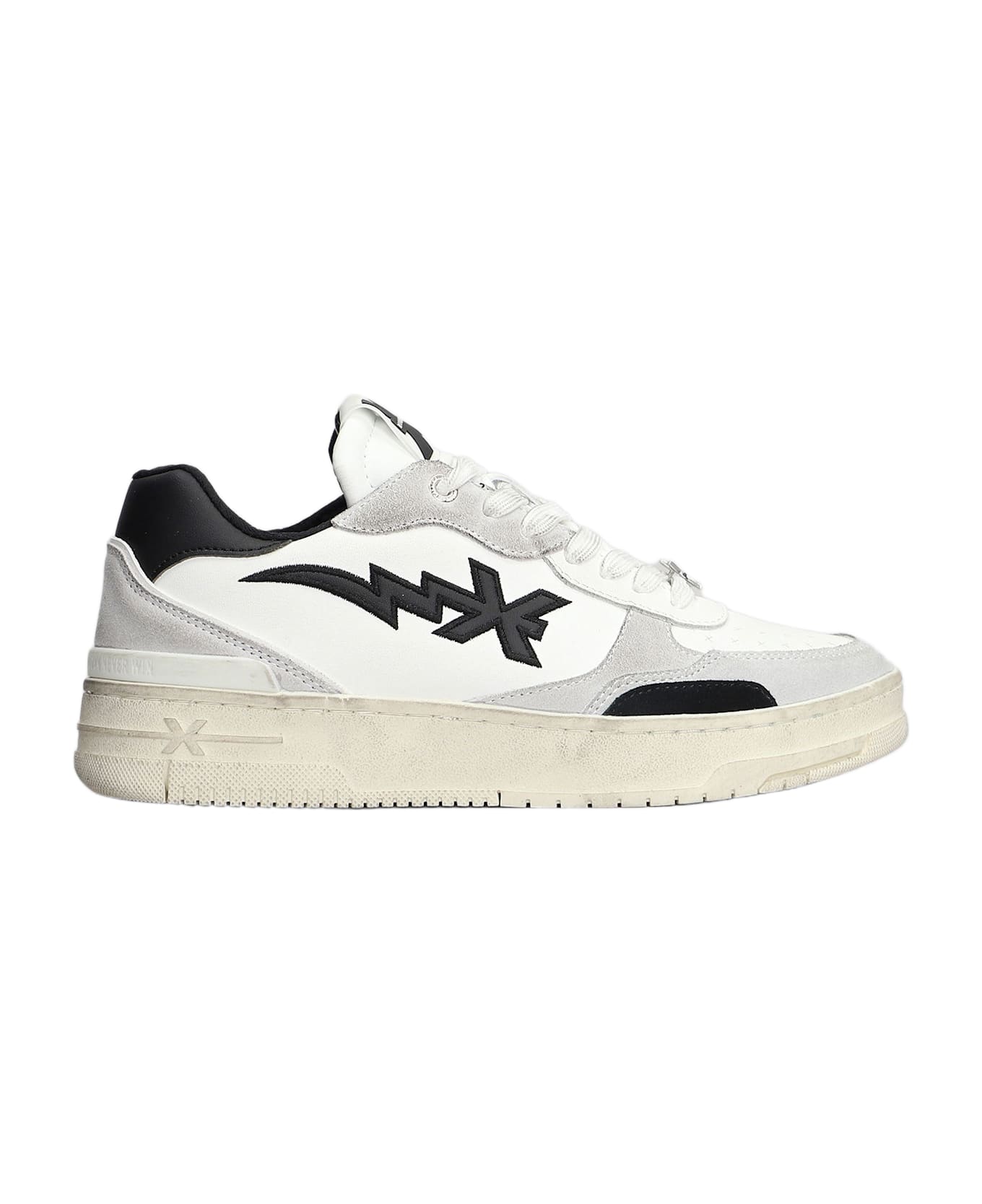 John Richmond Sneakers In White Suede And Leather - white