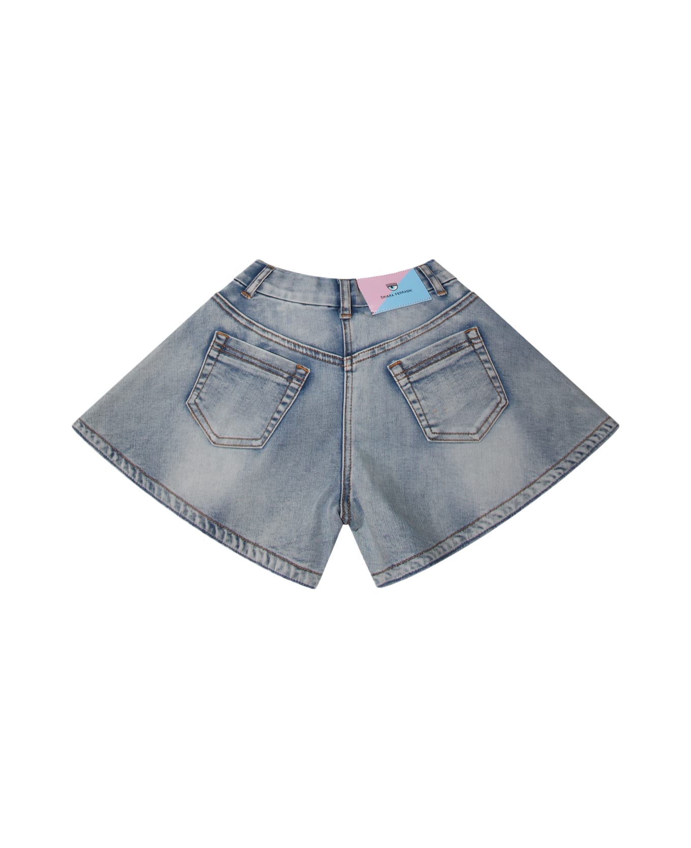 Chiara Ferragni Stone Beach Blue Denim Shorts - Stone Bleach