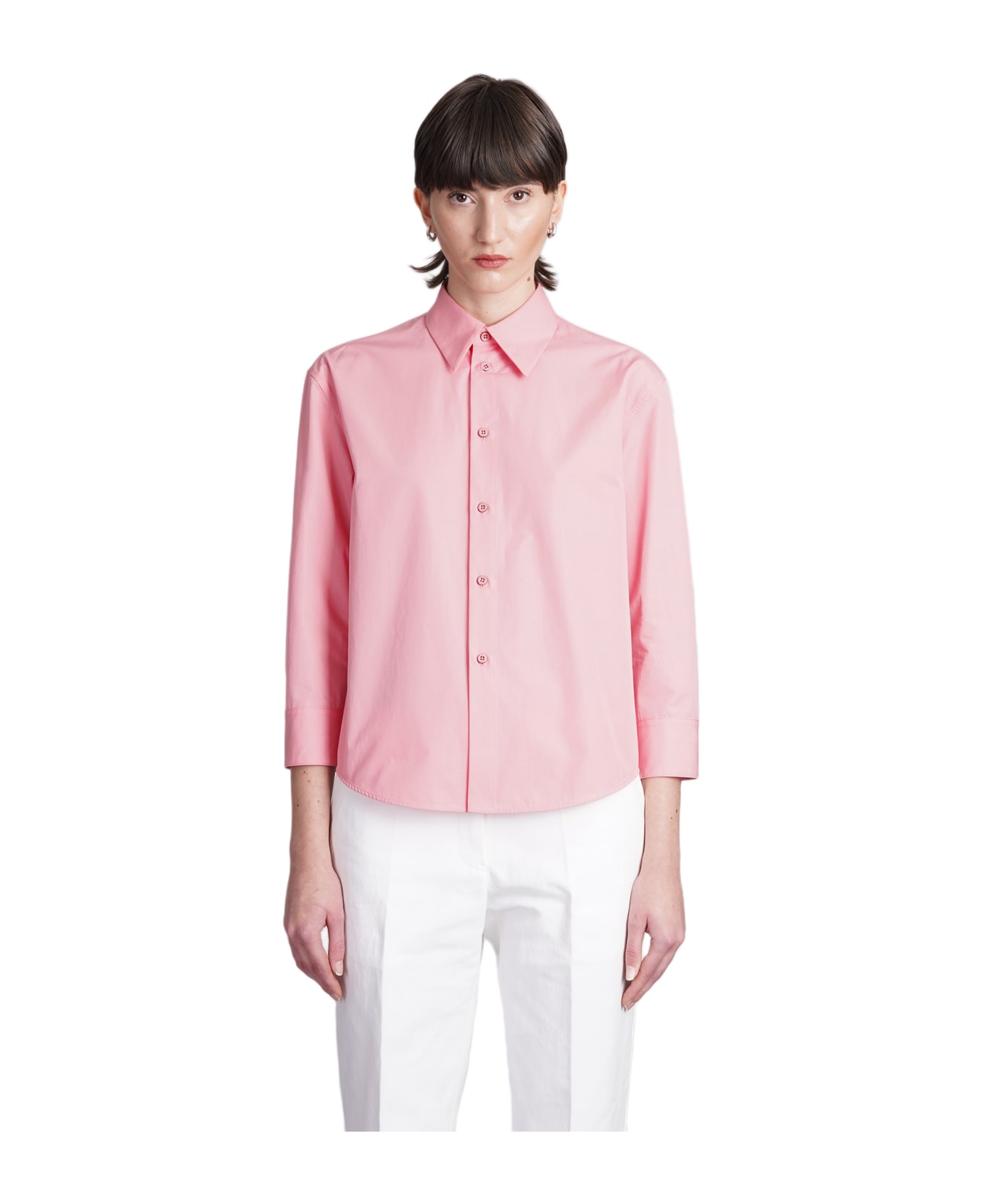 Jil Sander Shirt In Rose-pink Cotton - rose-pink