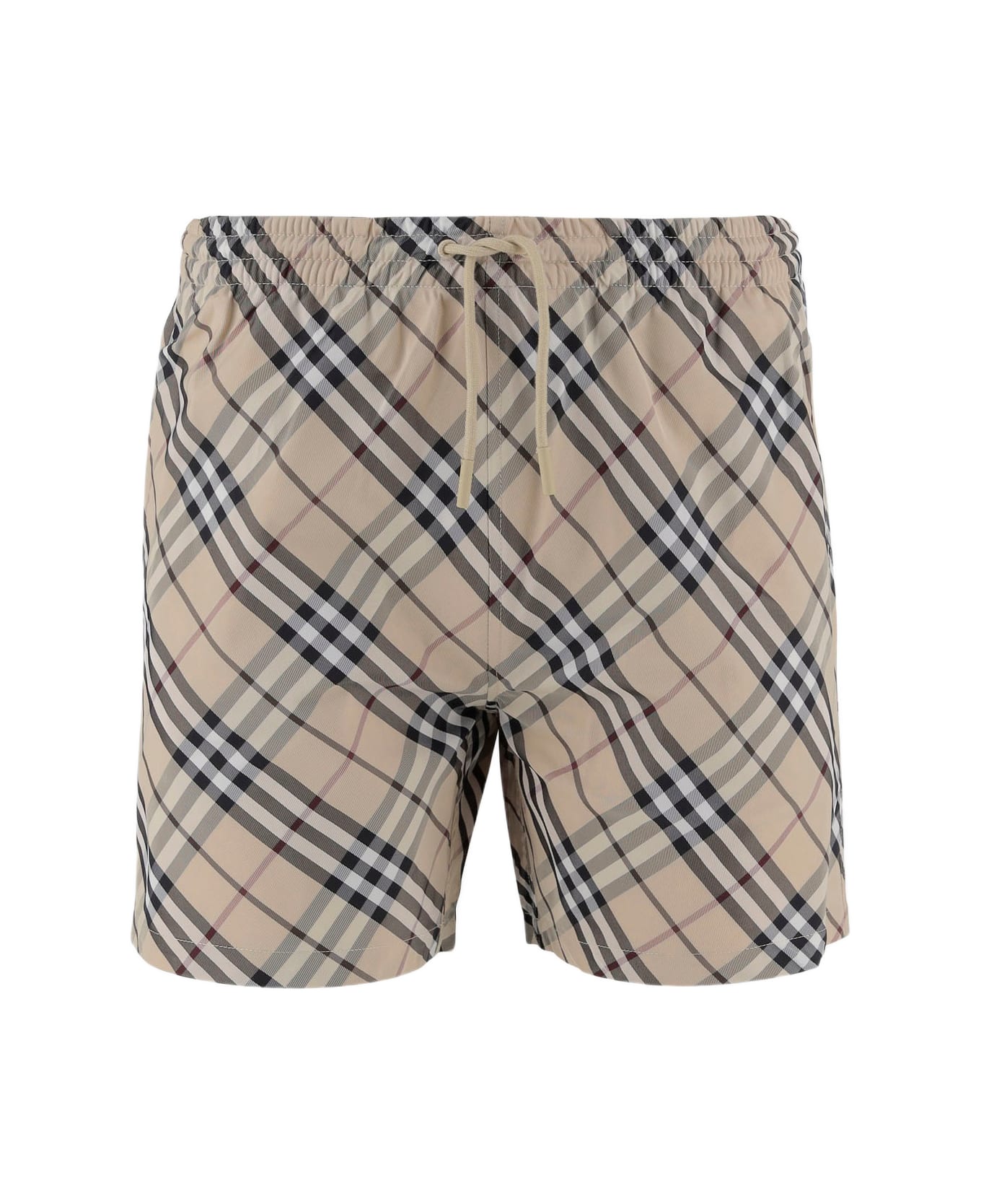 Burberry Short Pants With Check Pattern - Red