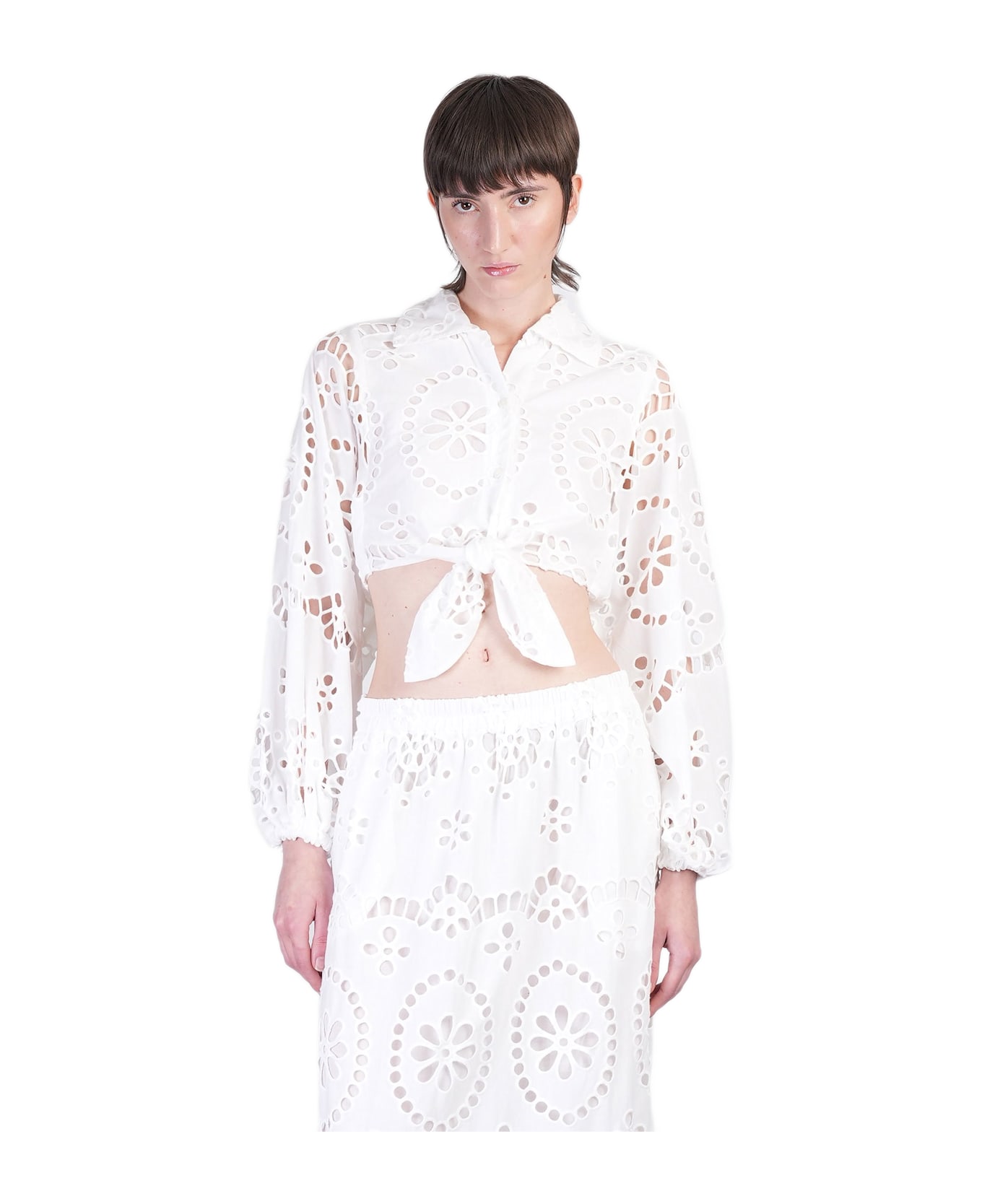 MC2 Saint Barth Febe Shirt In White Cotton - white