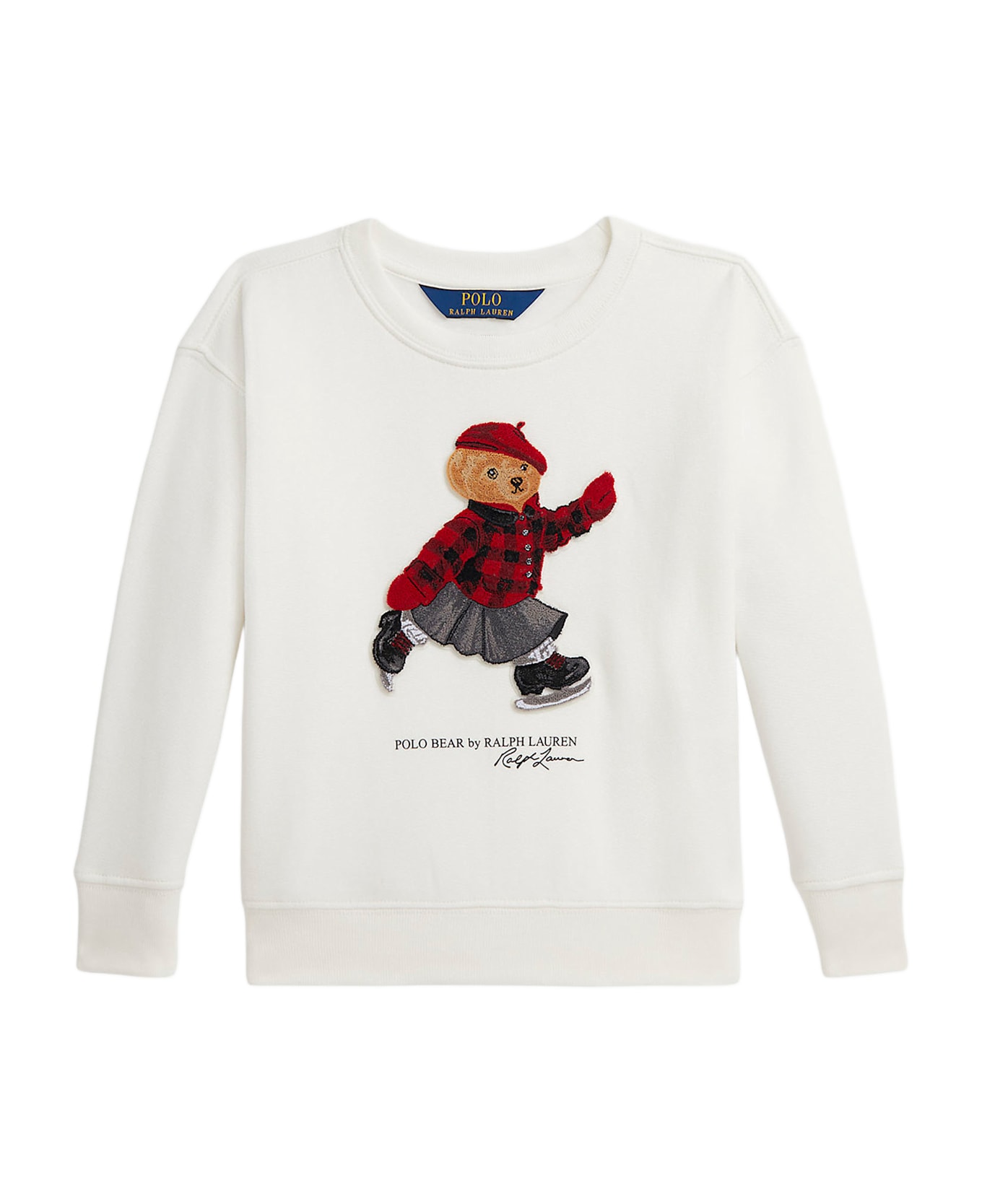 Polo Ralph Lauren Cotton Sweatshirt With Polo Bear Print - White