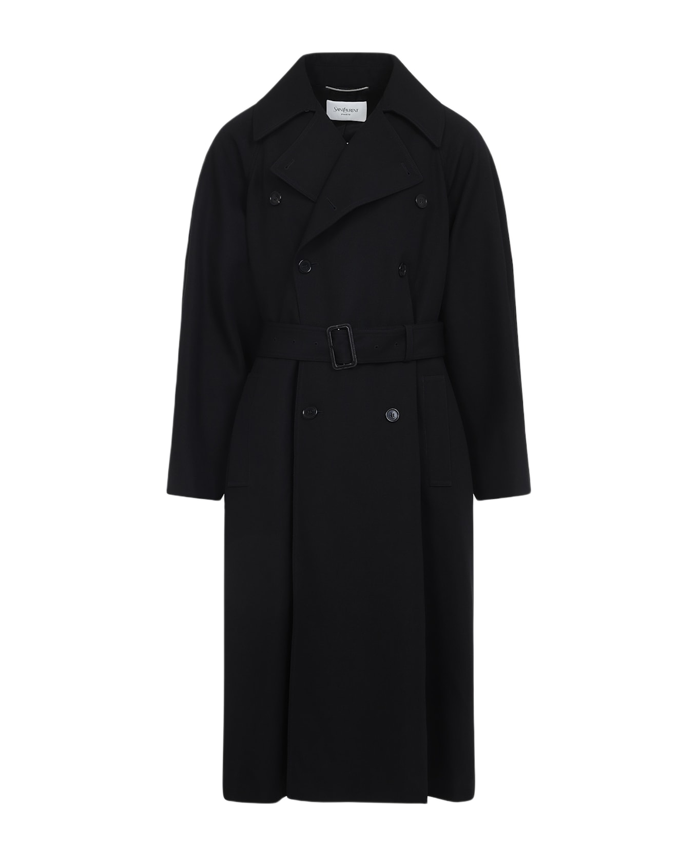 Saint Laurent Wool Coat - Noir