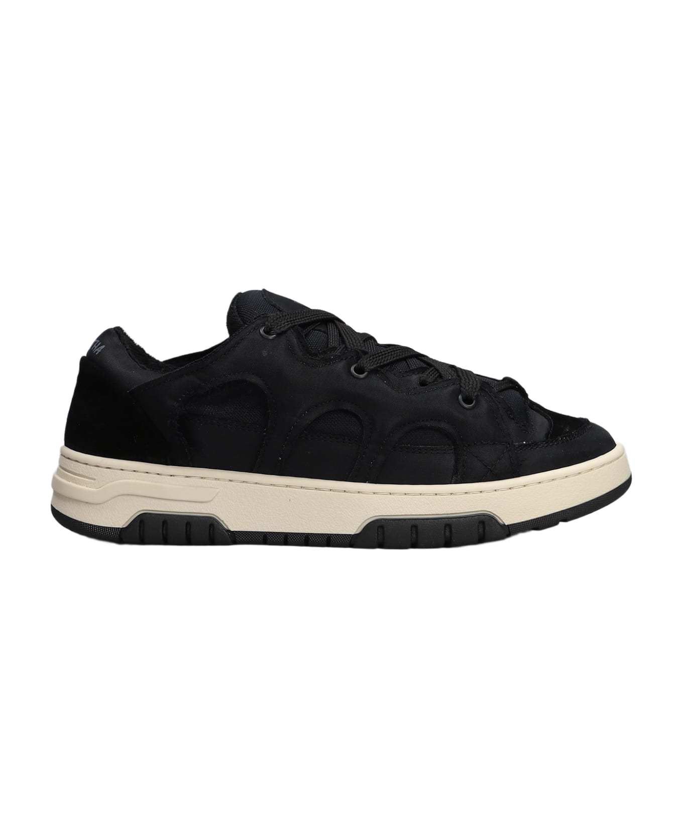 Paura Santha 1 Sneakers In Black Suede And Fabric - black