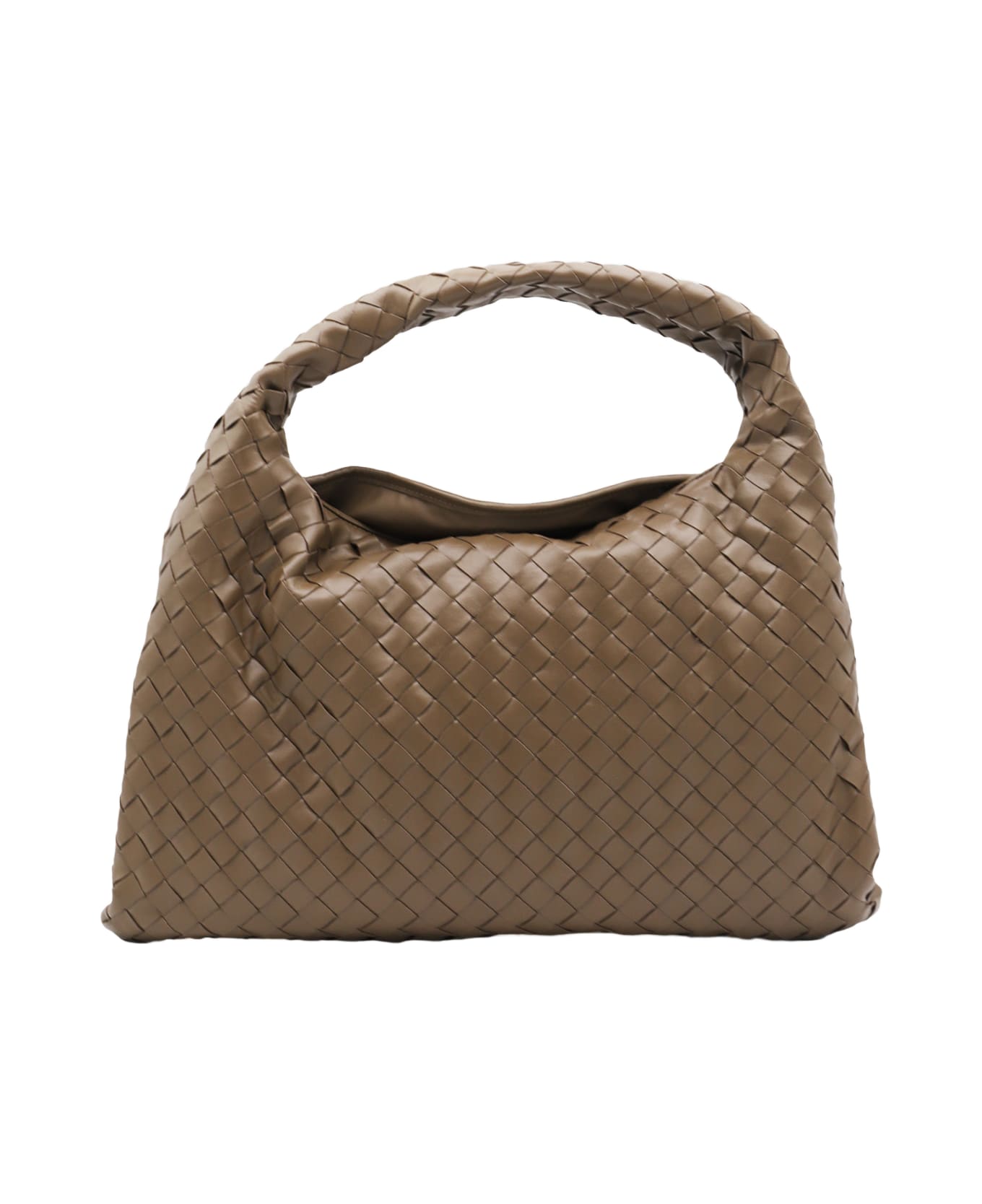 Bottega Veneta Brown Leather Hop Small Handle Bag - BEIGE